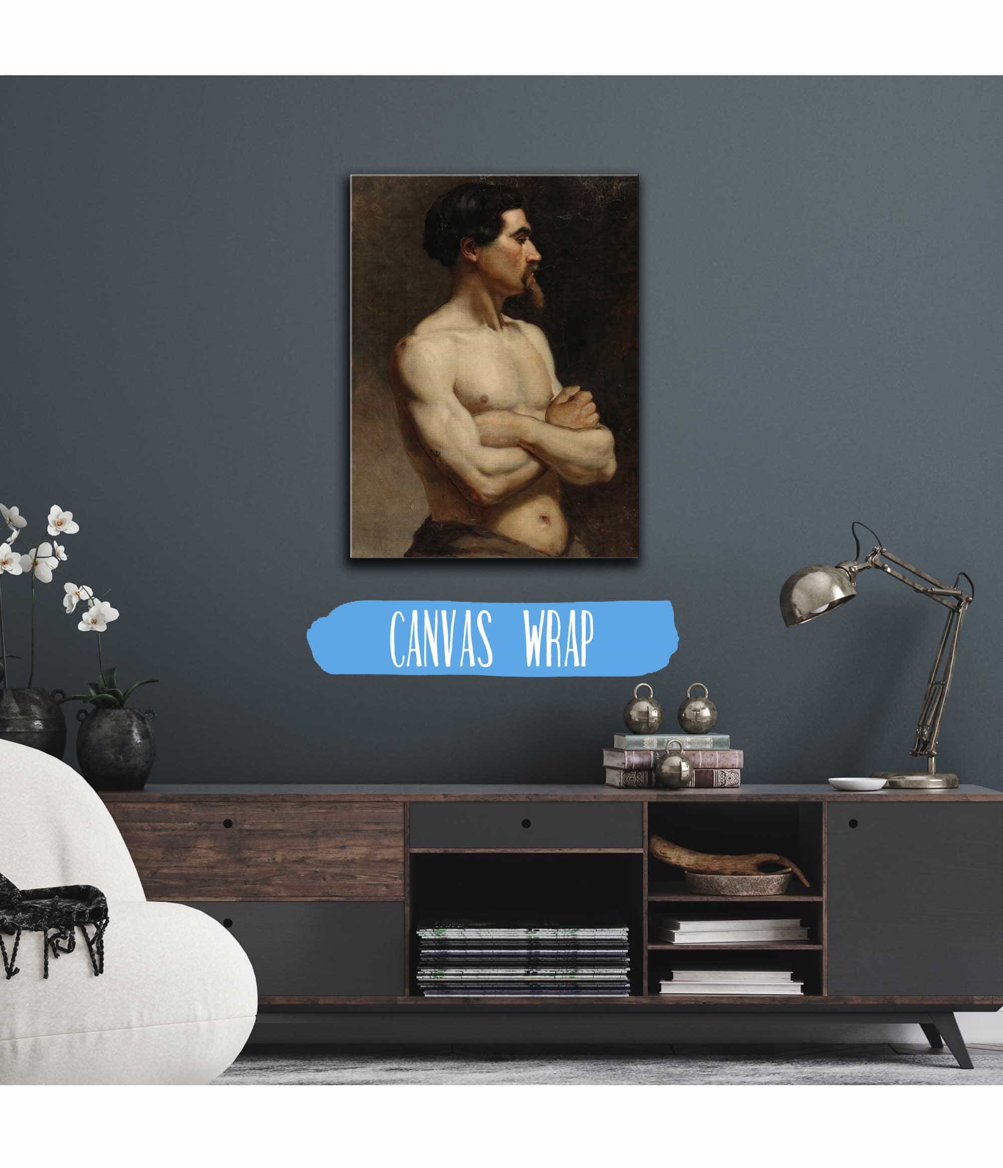 Male Model Academy Study by Albert Edelfelt - Image 3