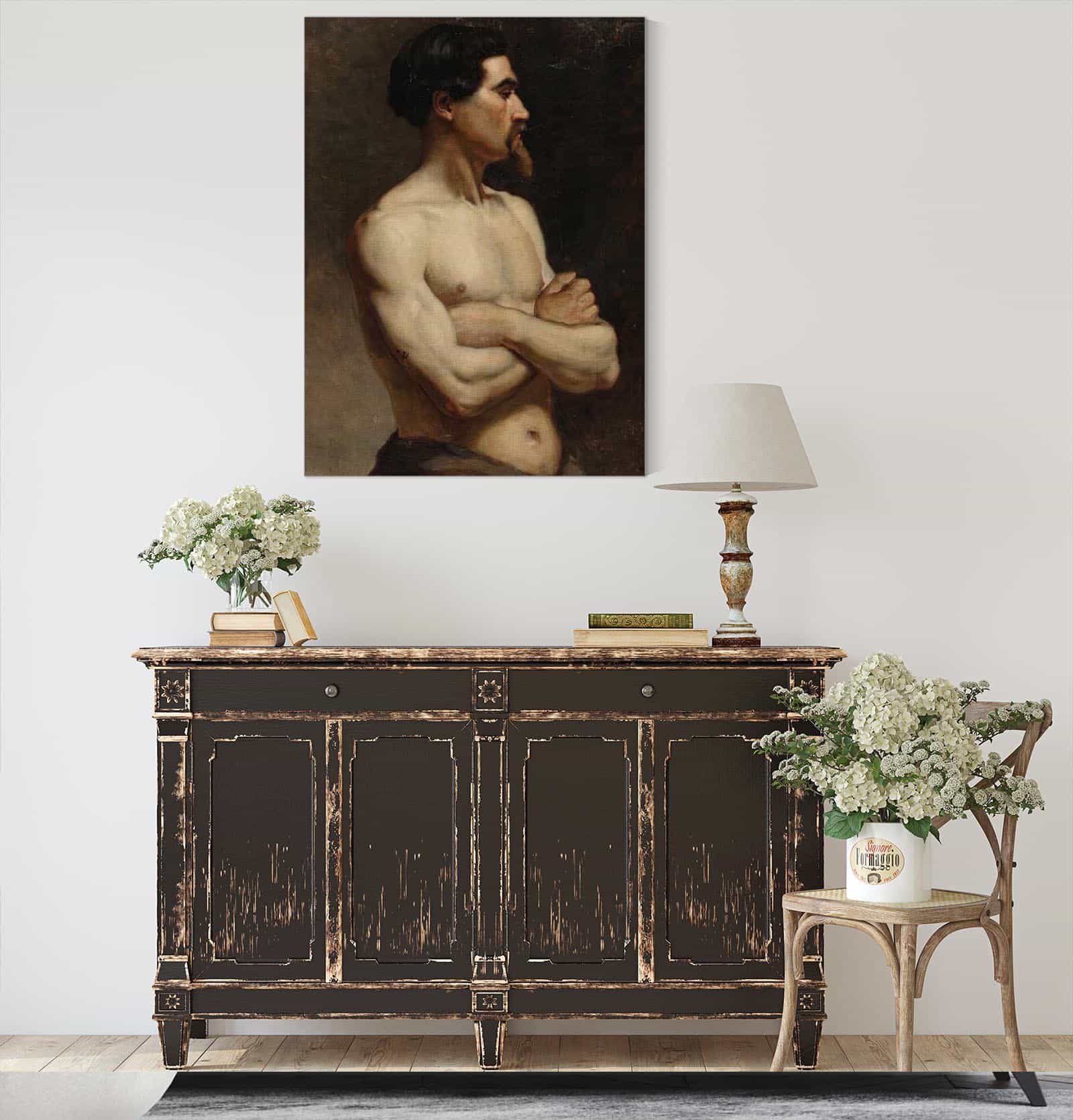 Male Model Academy Study by Albert Edelfelt - Image 4