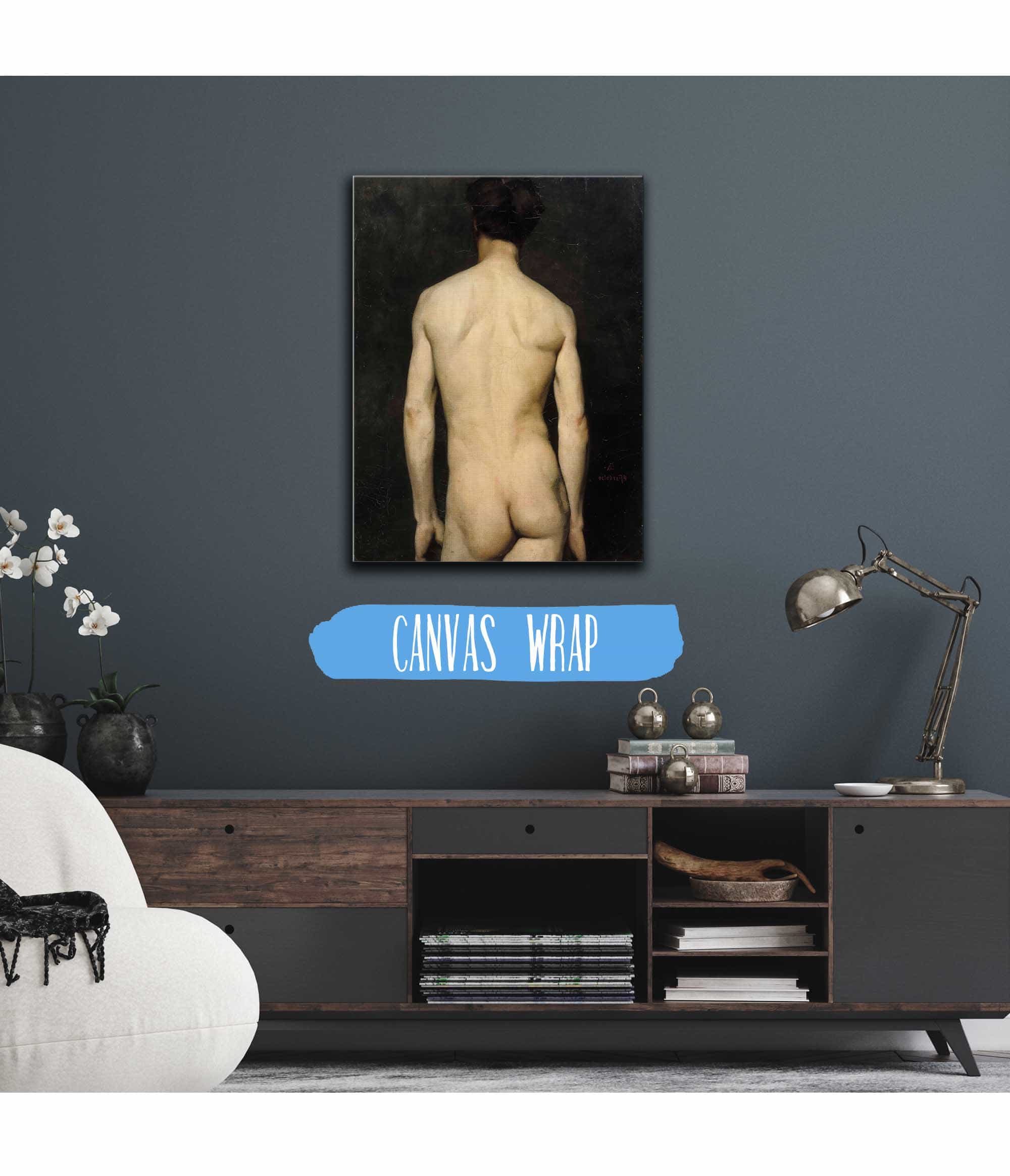 Male Model Academy Study by Albert Edelfelt - Image 6