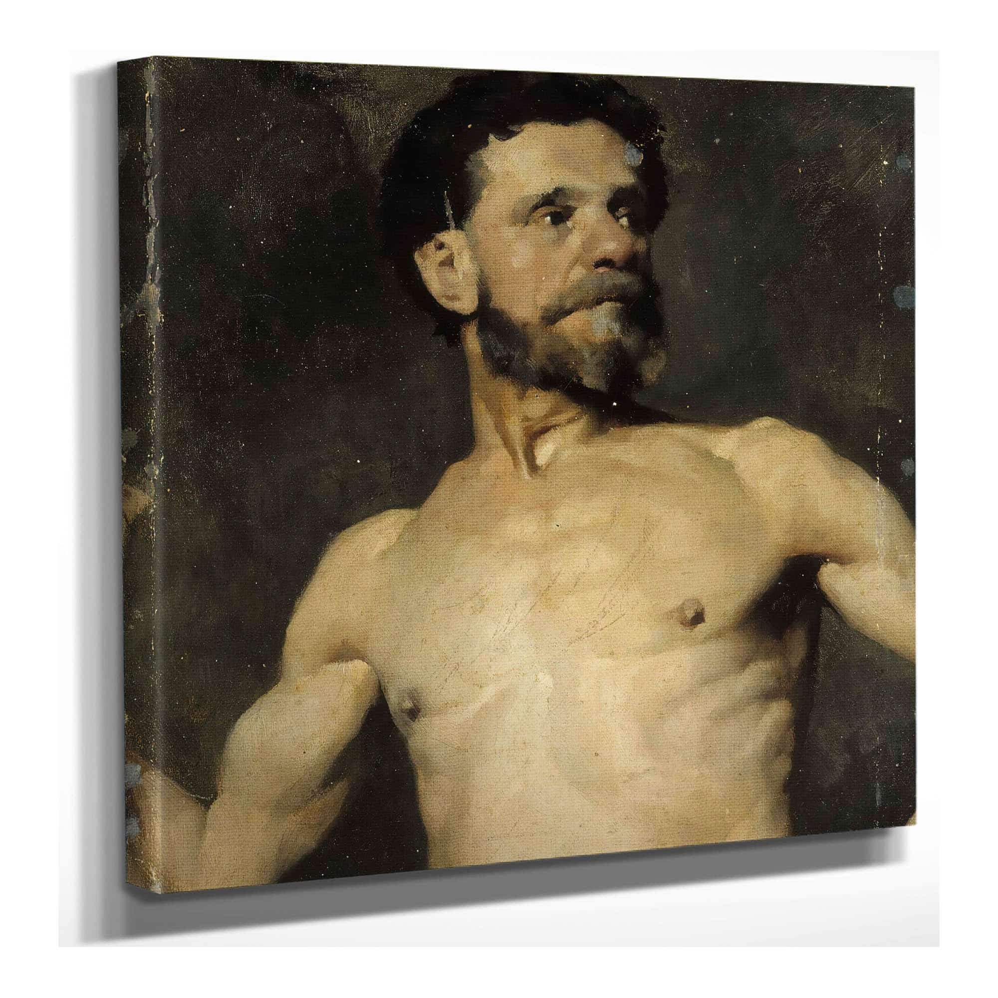 Male Model Study by Albert Edelfelt - Image 5