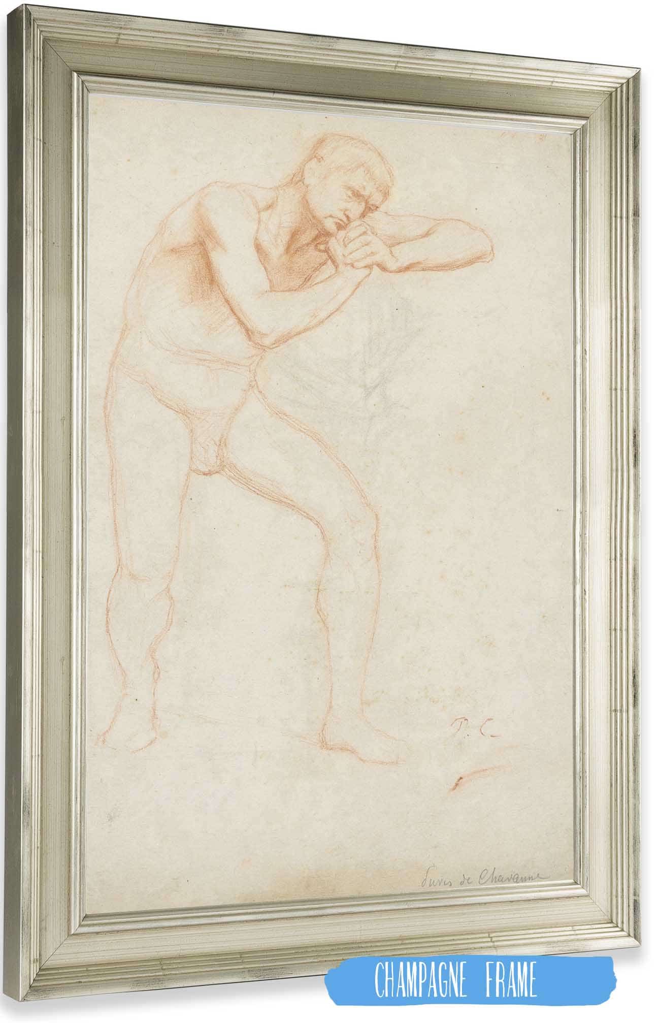 Male Nude by Pierre Puvis De Chavannes