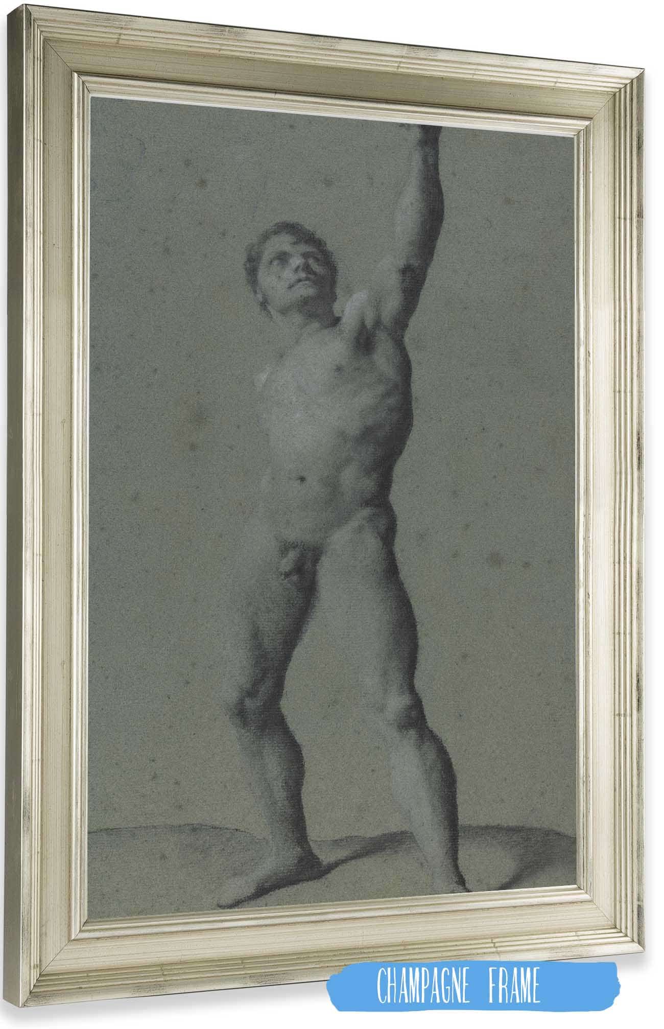 Male Nude Study by Pierre Paul Prudhon