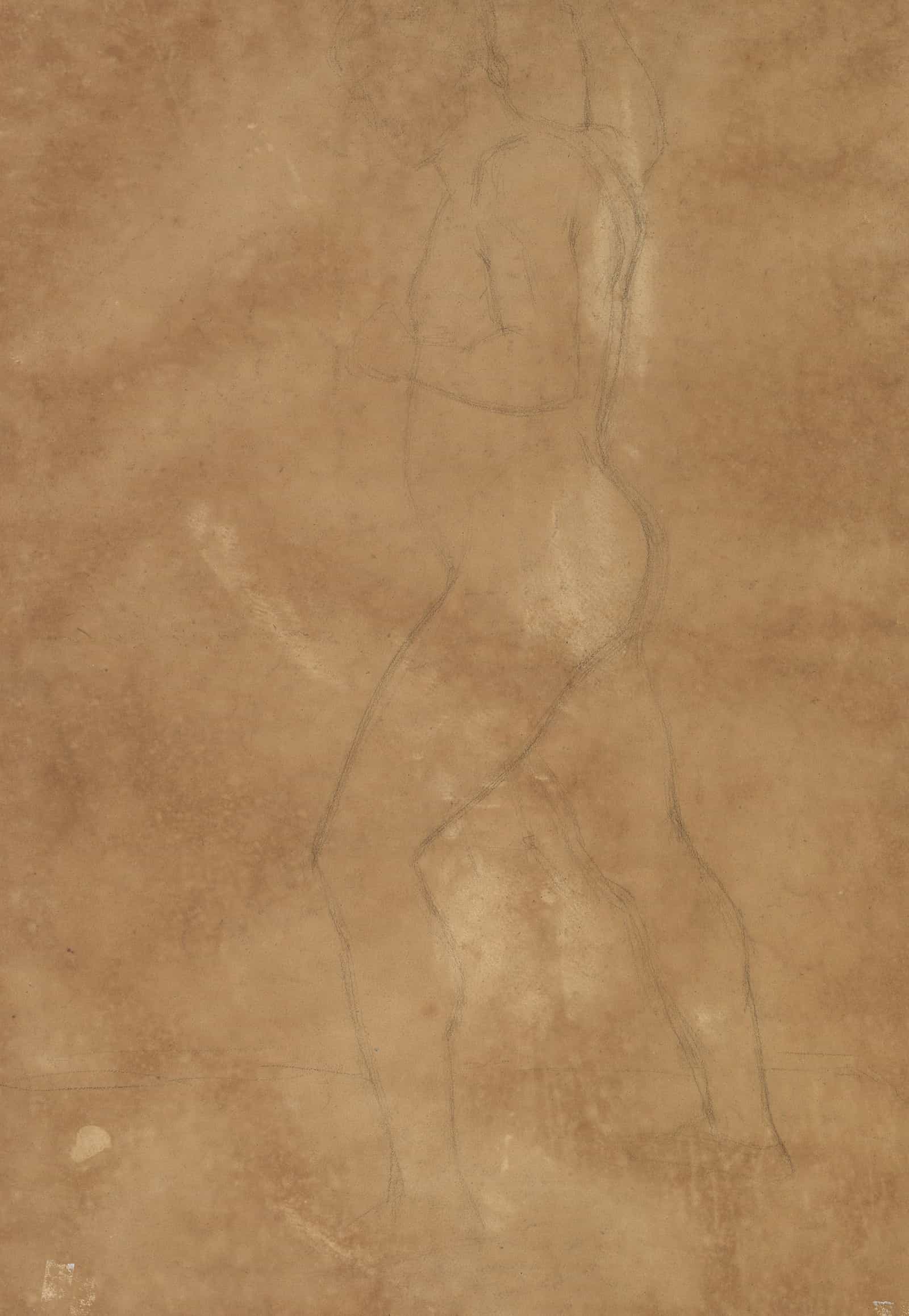 Male Nude Walking by Anselm Feuerbach