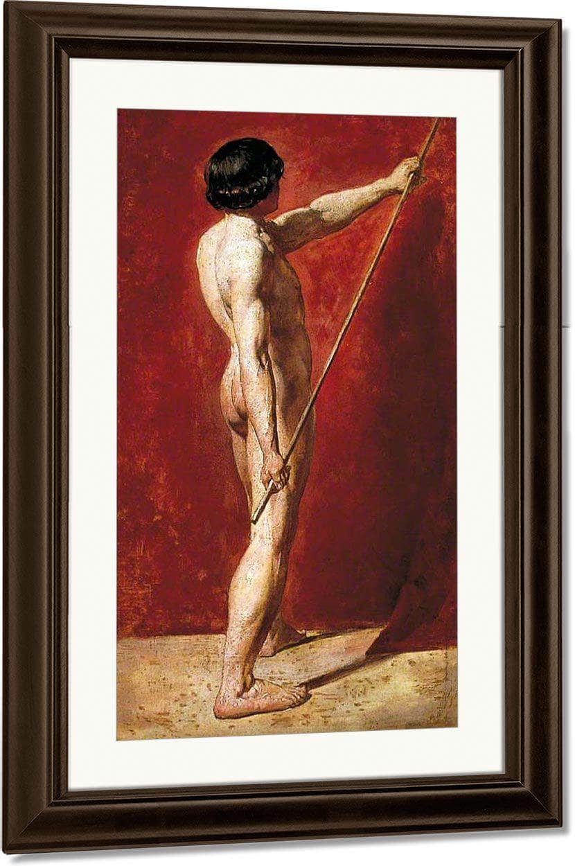 Male Nude With Staff By William Etty - Image 3