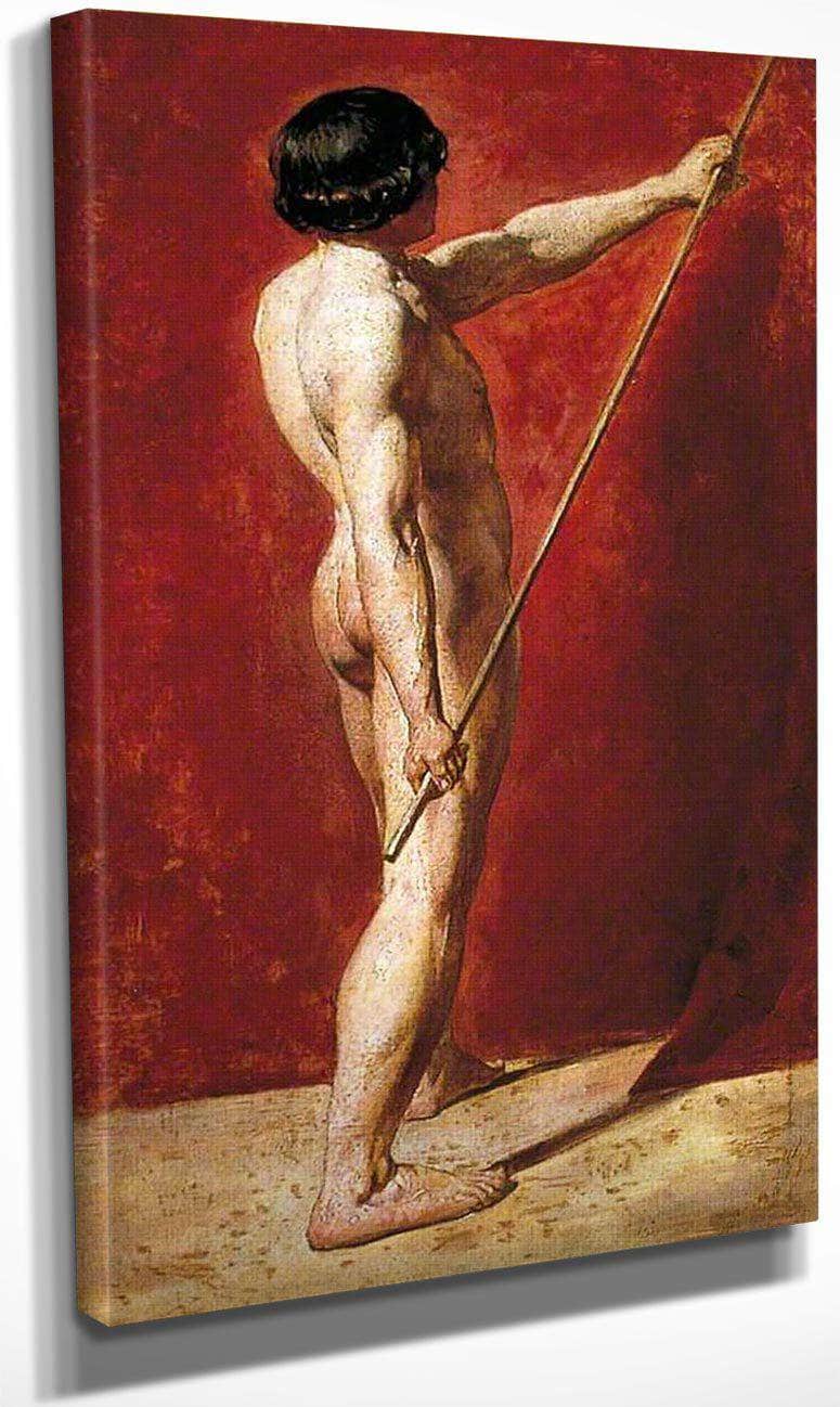 Male Nude With Staff By William Etty - Image 4