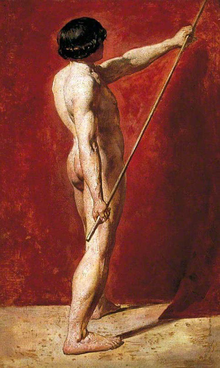 Male Nude With Staff By William Etty - Image 6