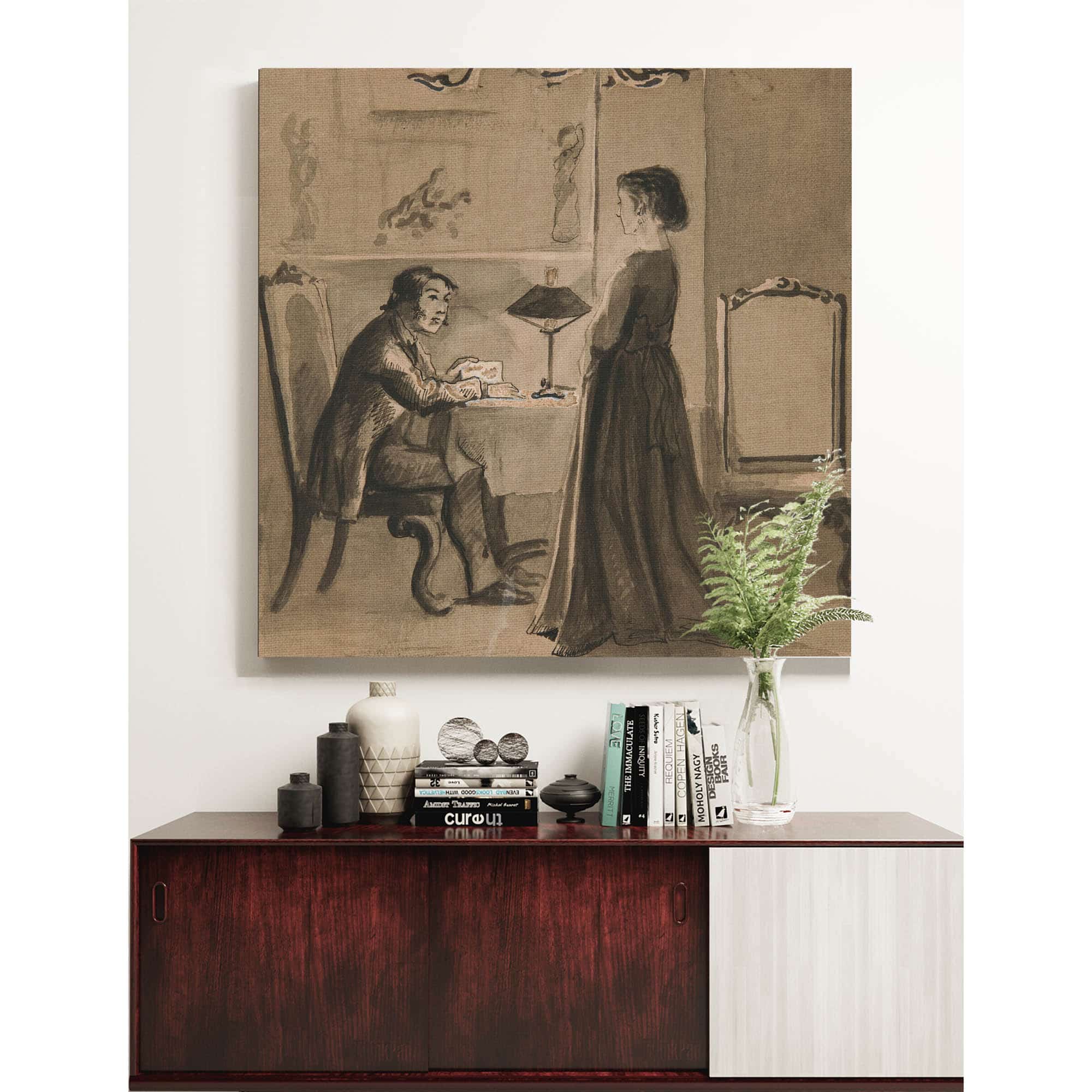 Man And Woman In An Interior by Edwin Austin Abbey - Image 5