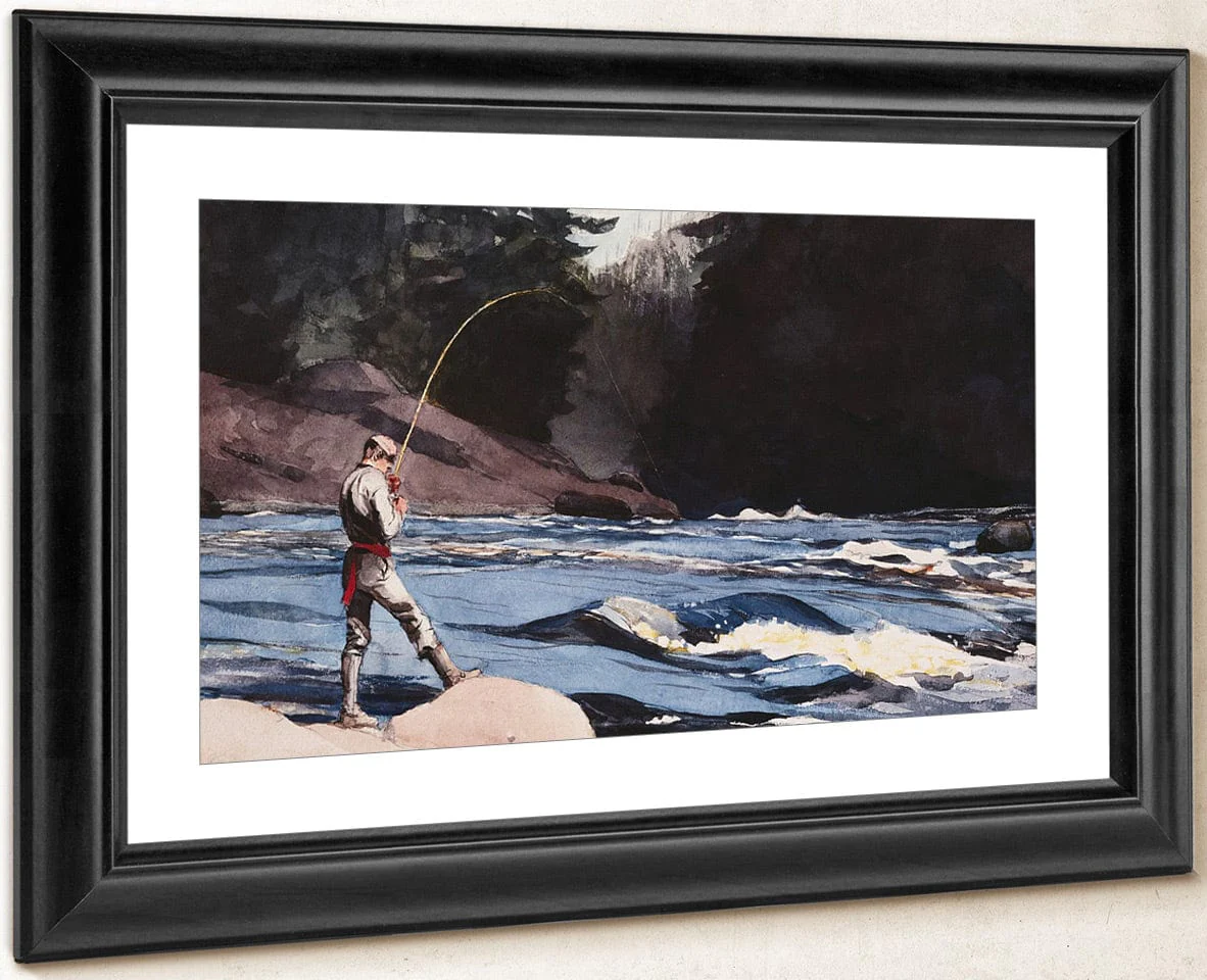 Man Fishing A New England Stream By Winslow Homer - Image 4