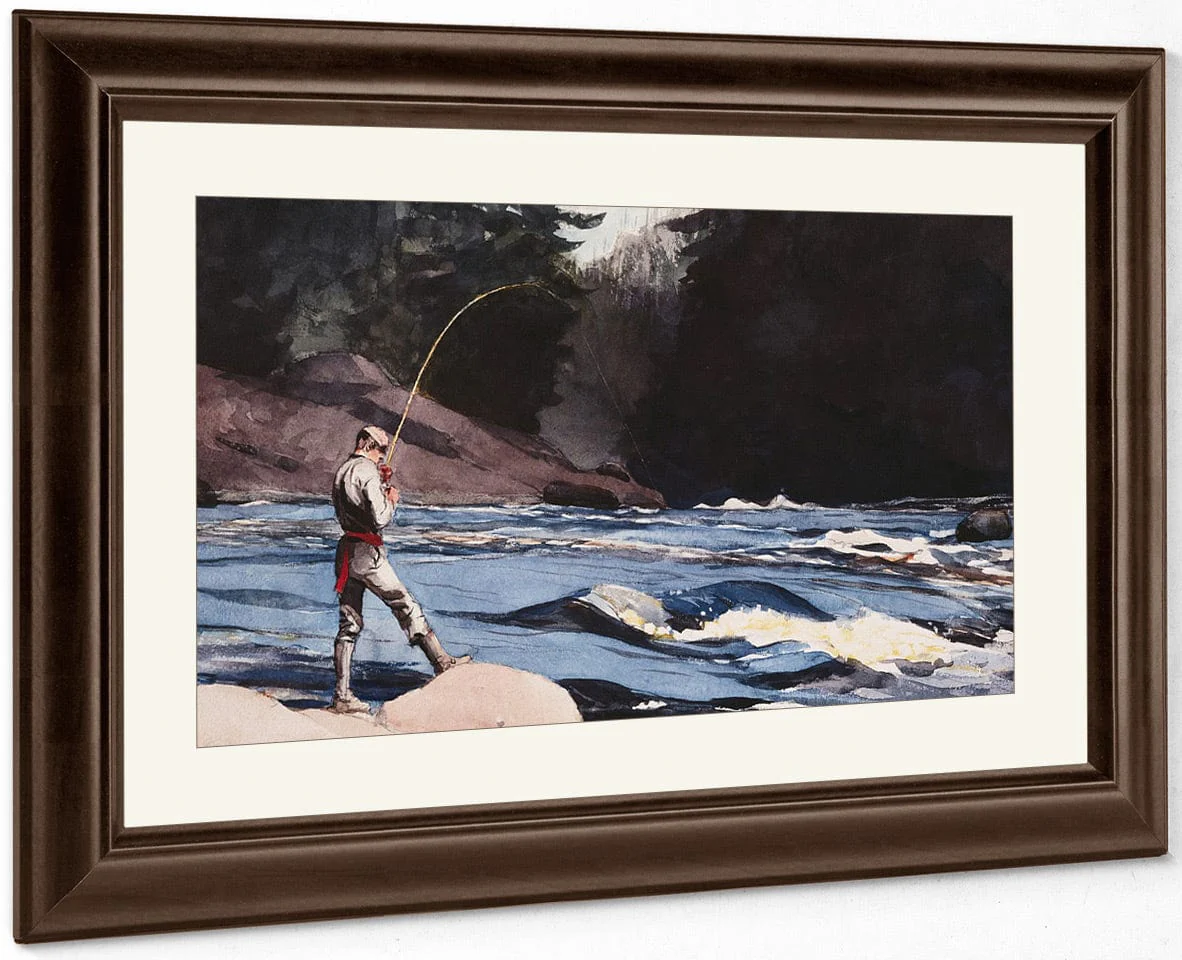 Man Fishing A New England Stream By Winslow Homer - Image 5