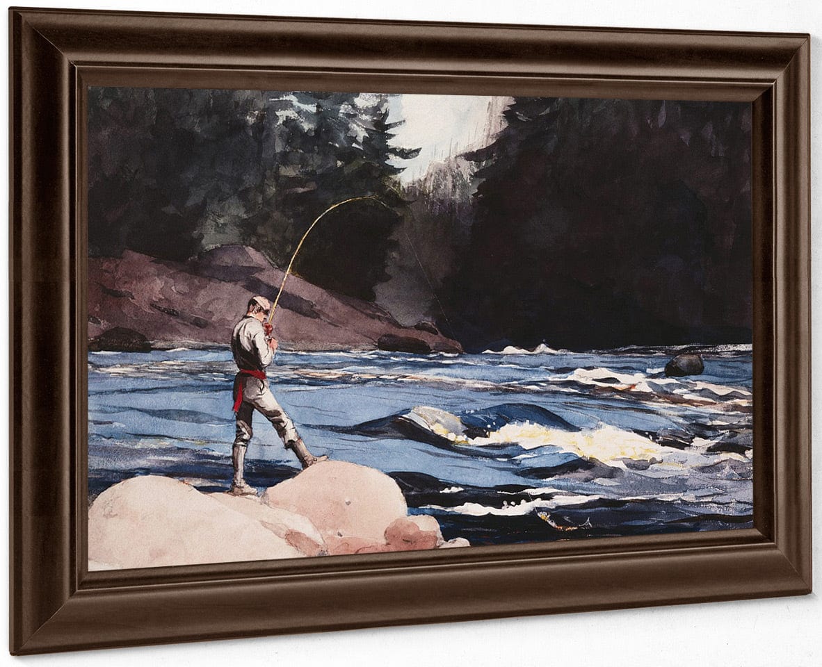 Man Fishing A New England Stream By Winslow Homer - Image 6
