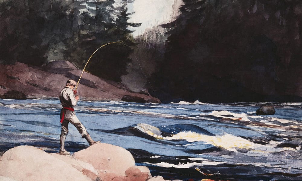 Man Fishing A New England Stream By Winslow Homer - Image 7