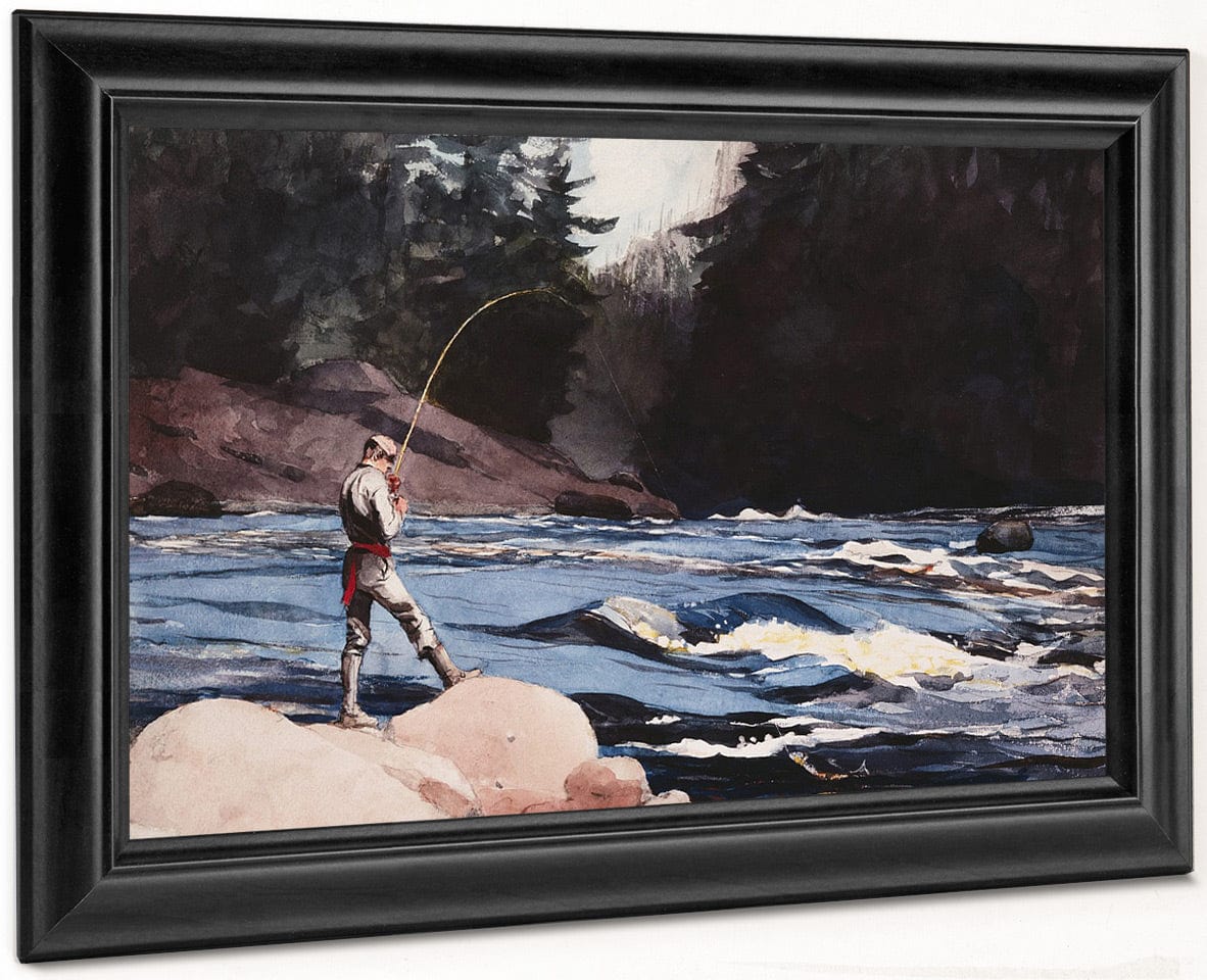 Man Fishing A New England Stream By Winslow Homer - Image 8