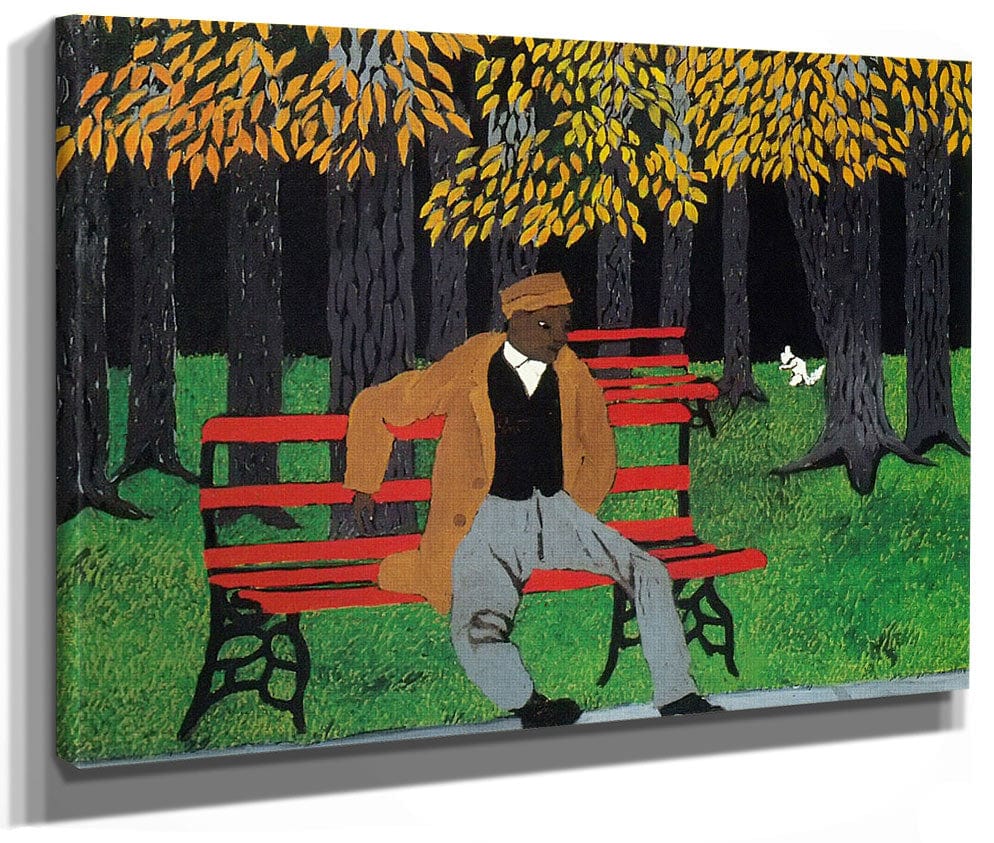 Man By On By A By Bench By Self By Portrait By Horace By Pippin