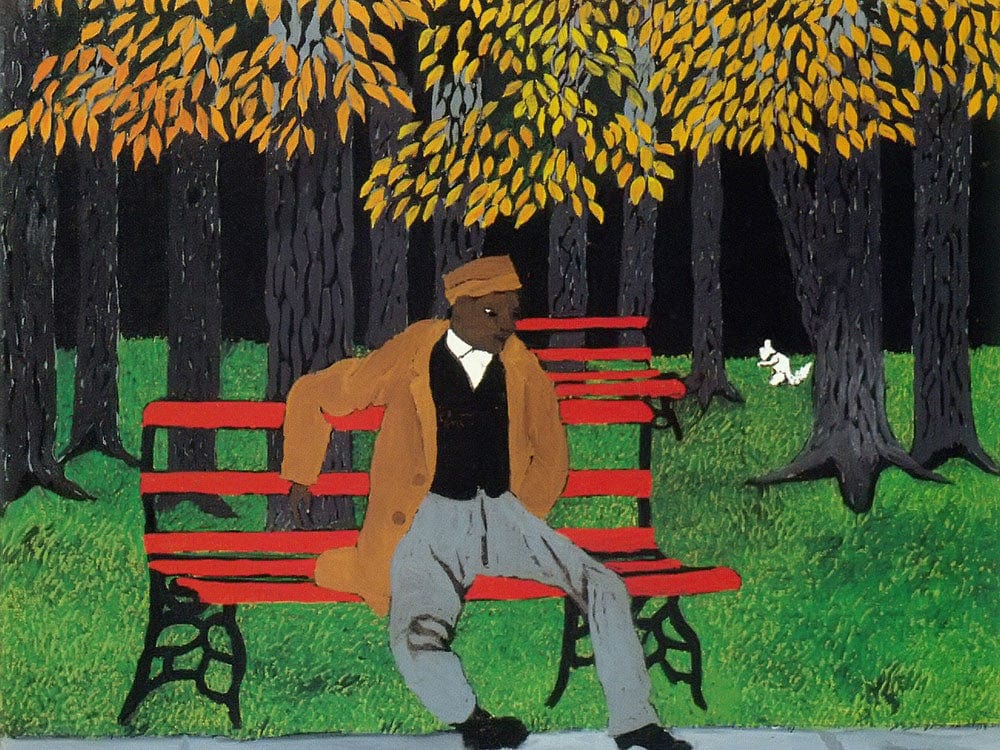 Man By On By A By Bench By Self By Portrait By Horace By Pippin - Image 5