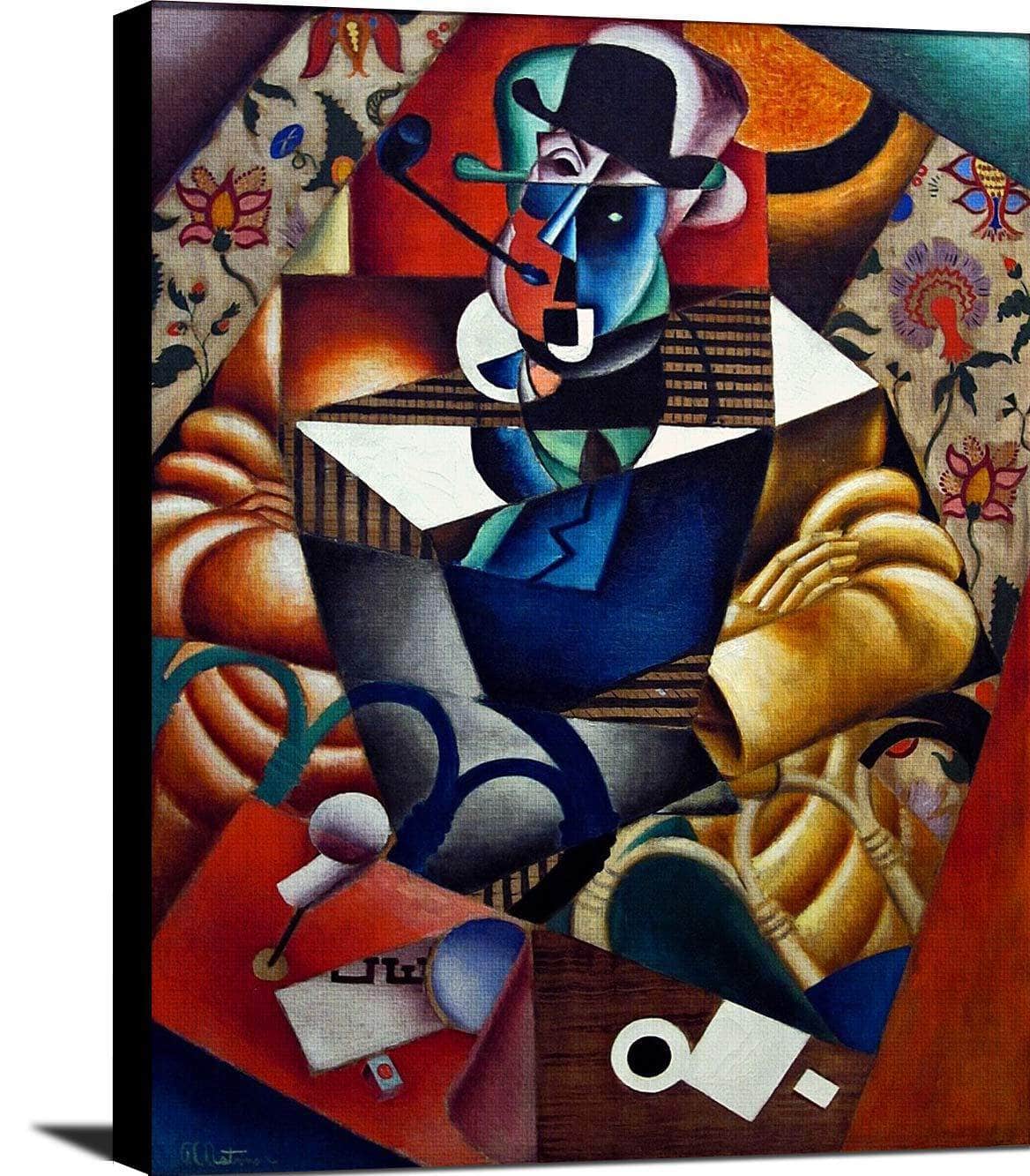 Man With A Pipe Painting Jean Metzinger Canvas Art - Image 2