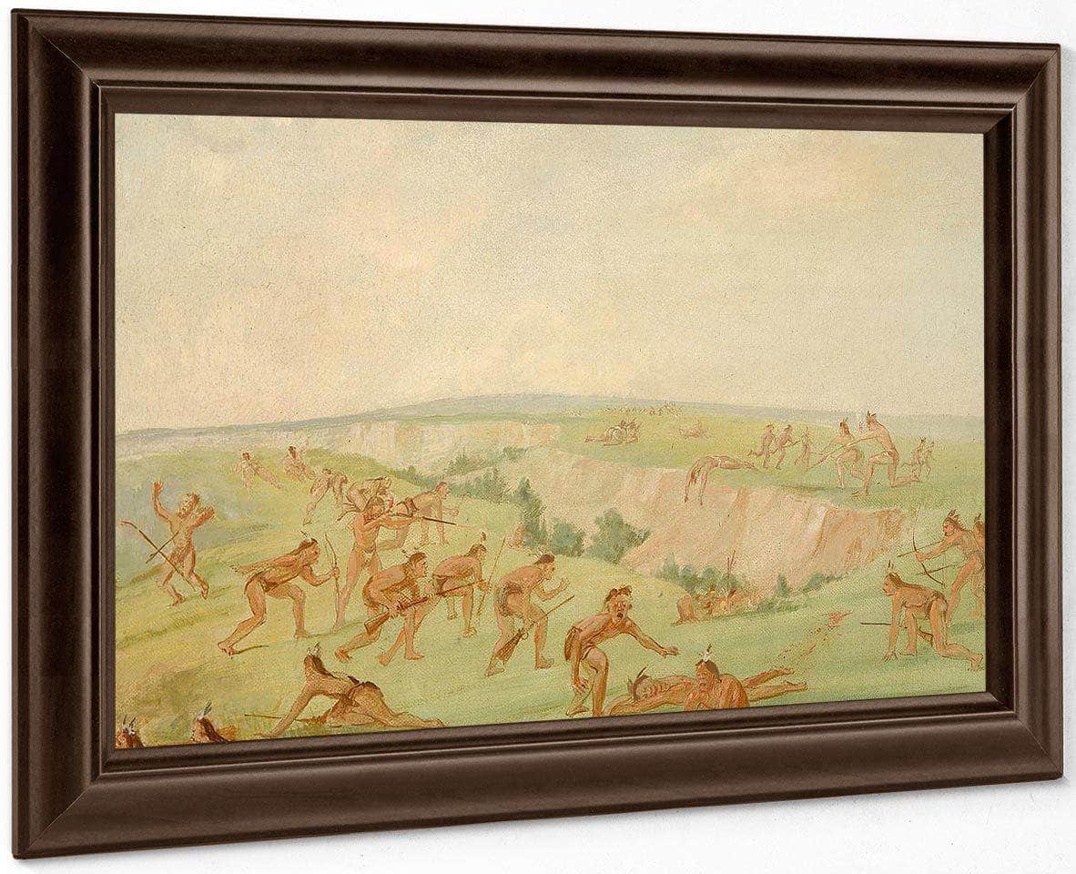 Mandan Attacking A Party Of Arikara By George Catlin - Image 6