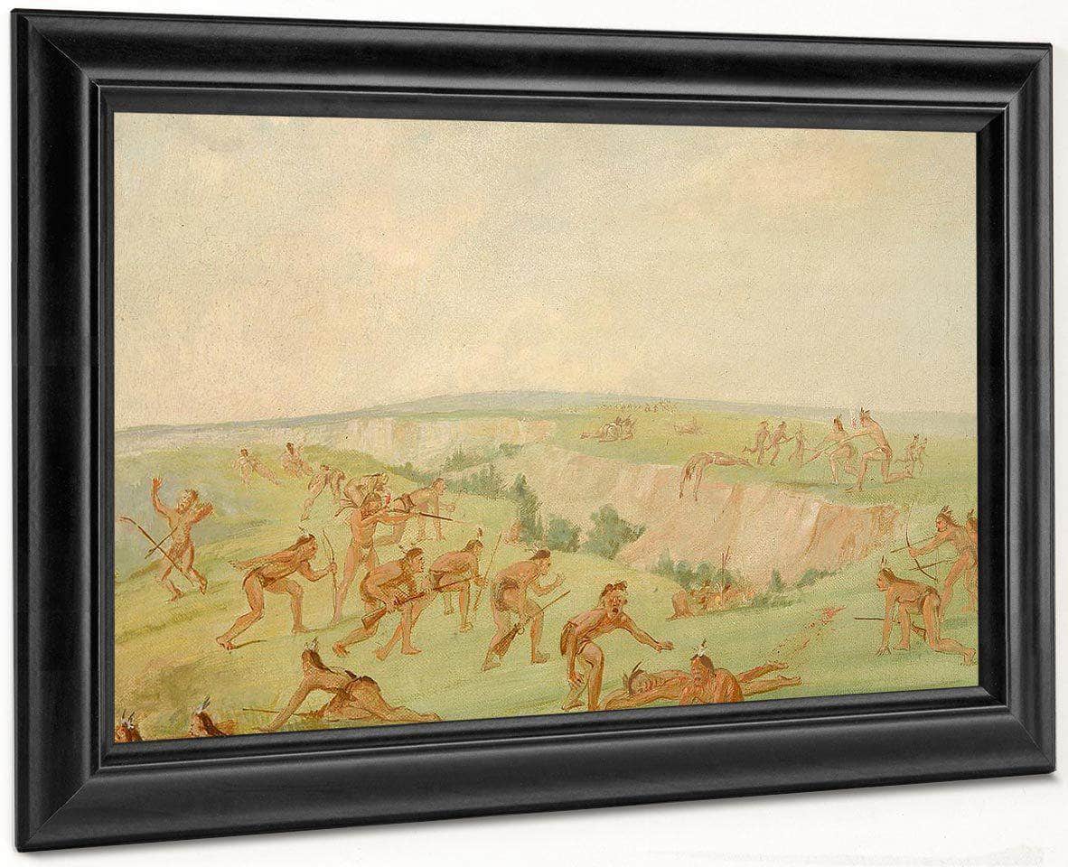 Mandan Attacking A Party Of Arikara By George Catlin - Image 8