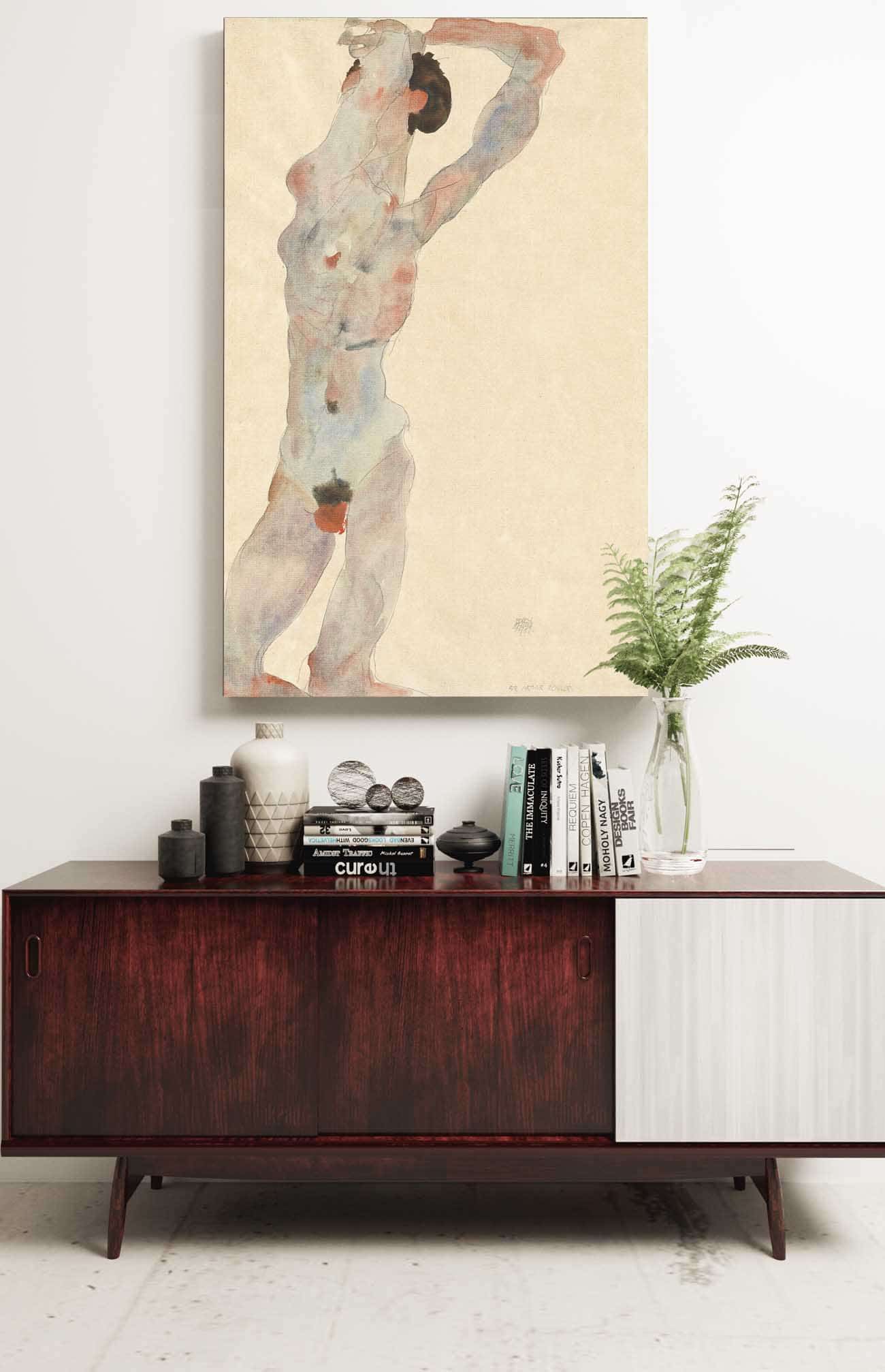 Mannlicher Akt by Egon Schiele - Image 2