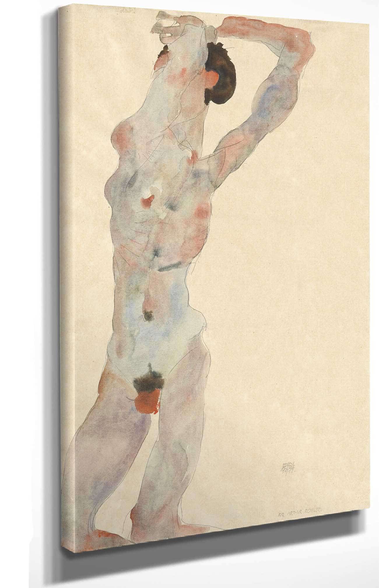 Mannlicher Akt by Egon Schiele - Image 4