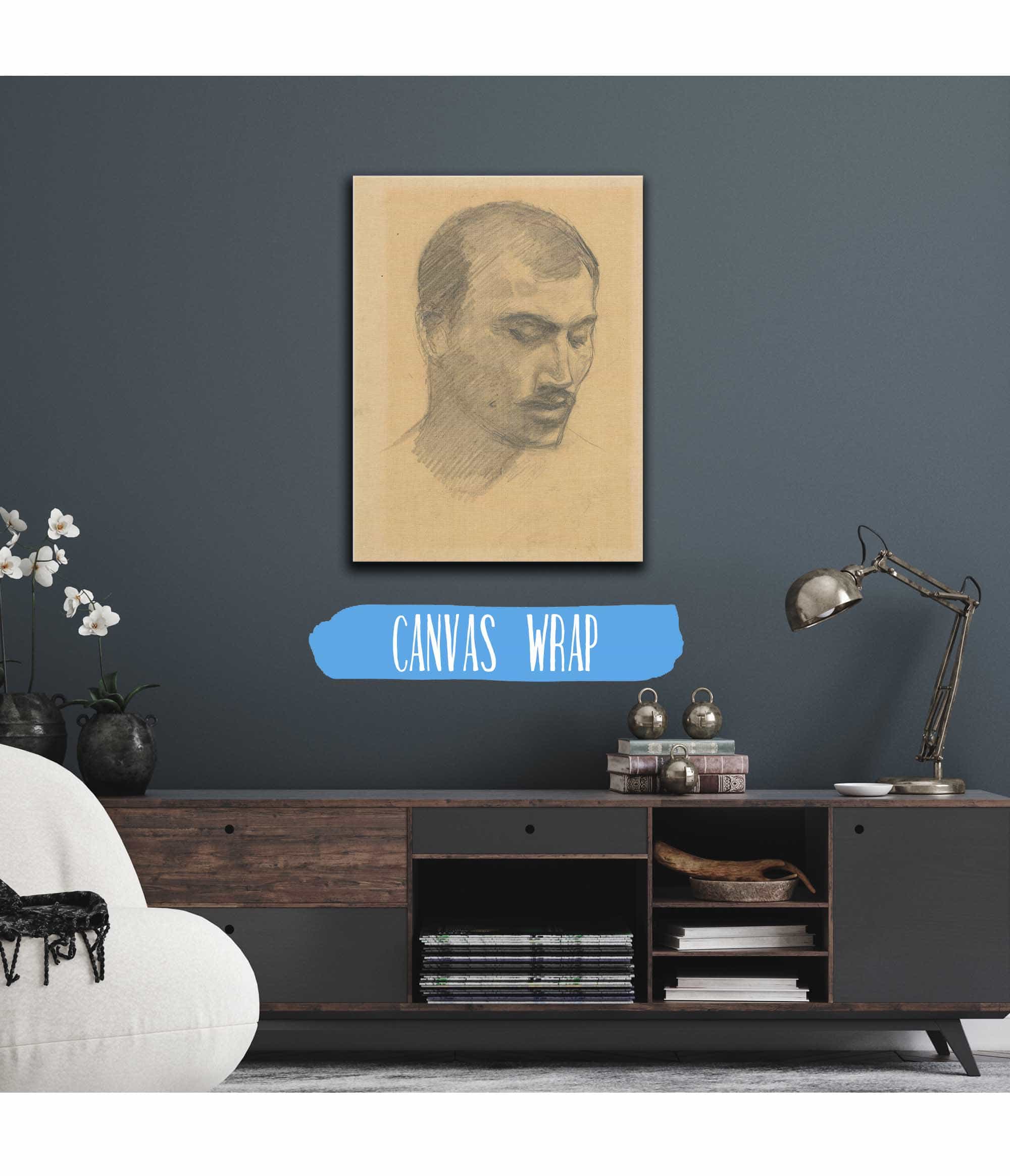 Mans Head by Ladislav Mednyanszky - Image 3