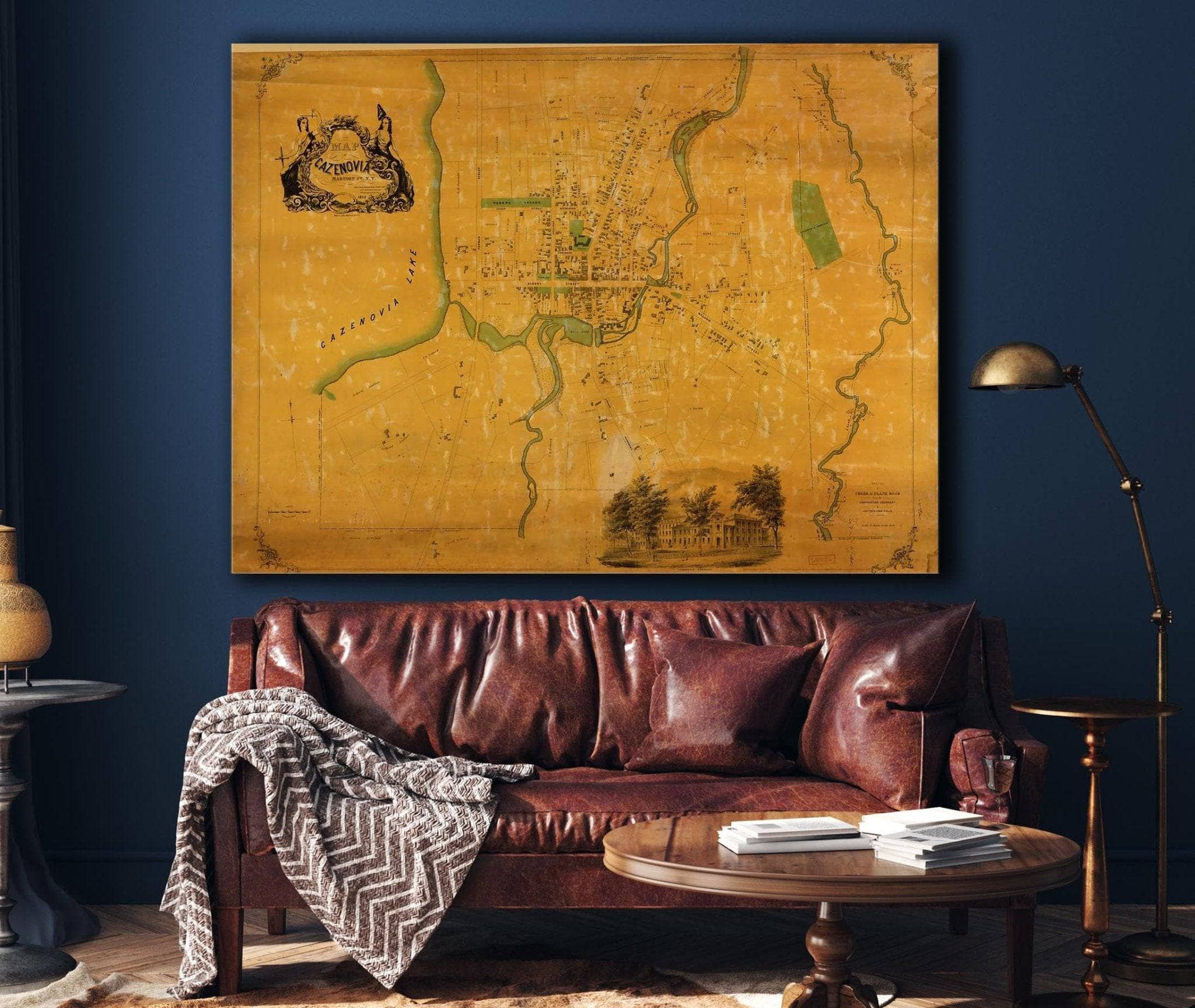 Map Of Cazenovia Madison Co Ny State of New York - Image 4