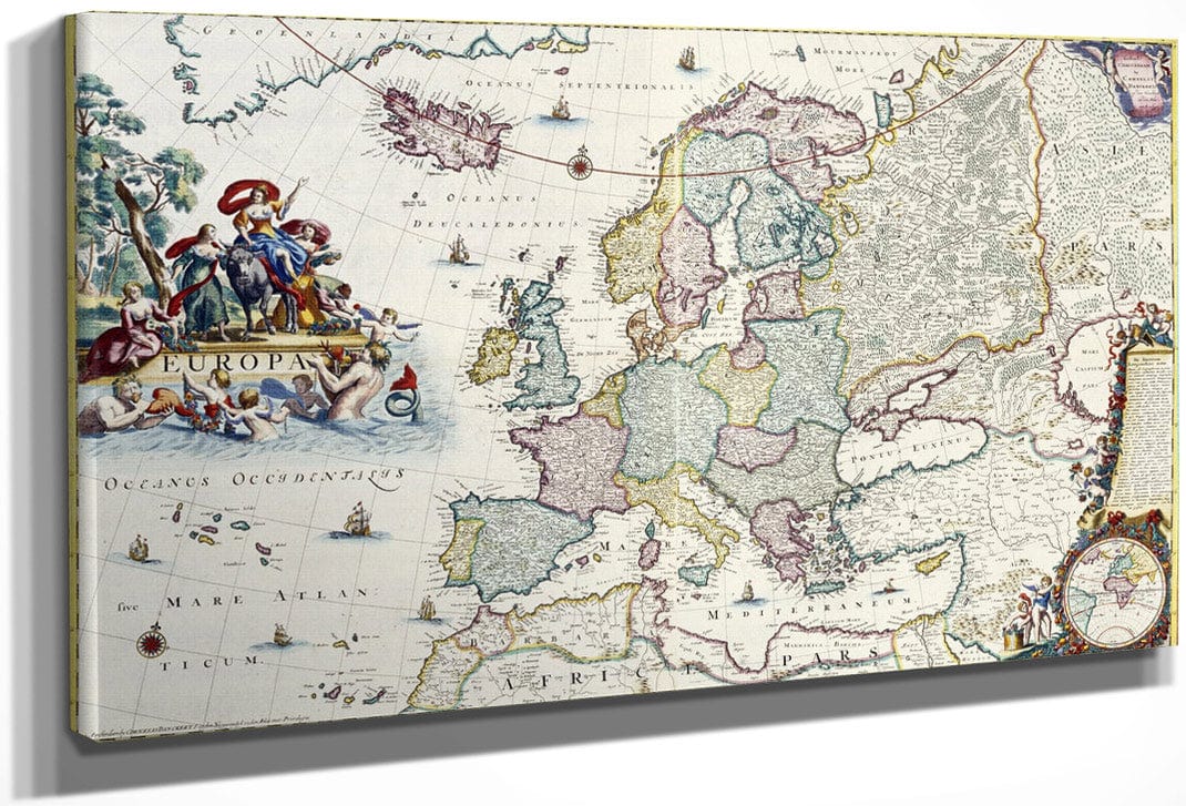 Map Of Europe By Cornelis Danckerts