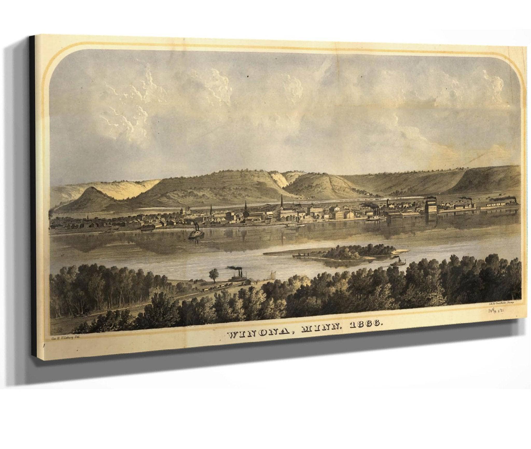 Map Of Winona County Minnesota 1867 State Of Minnesota