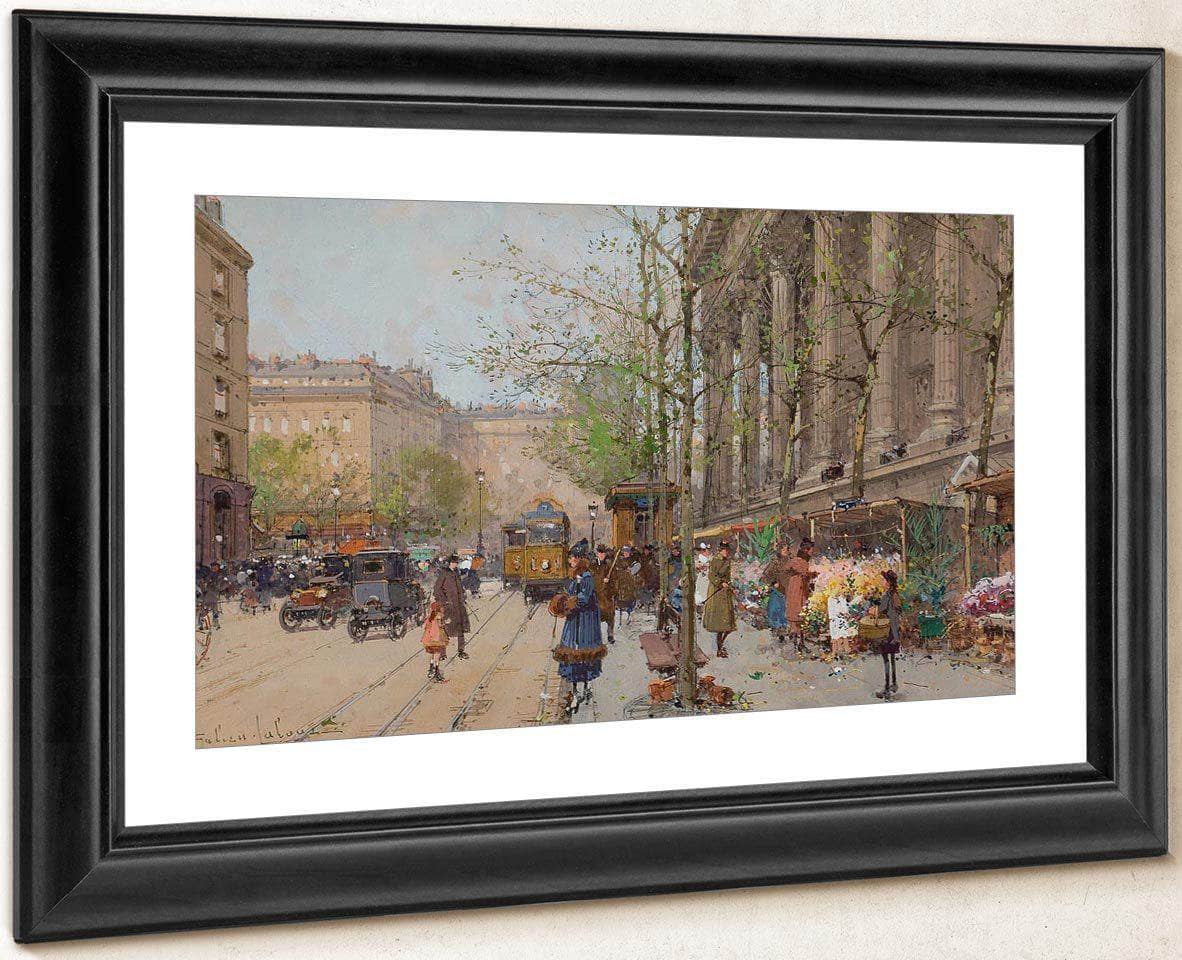 Marche Aux Fleurs Place De La Madeleine By Eugene Galien Laloue - Image 4