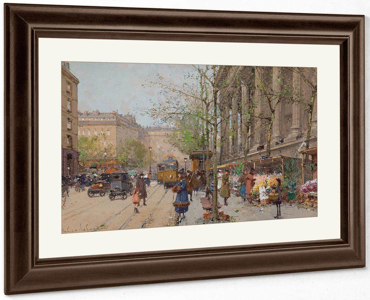 Marche Aux Fleurs Place De La Madeleine By Eugene Galien Laloue - Image 5