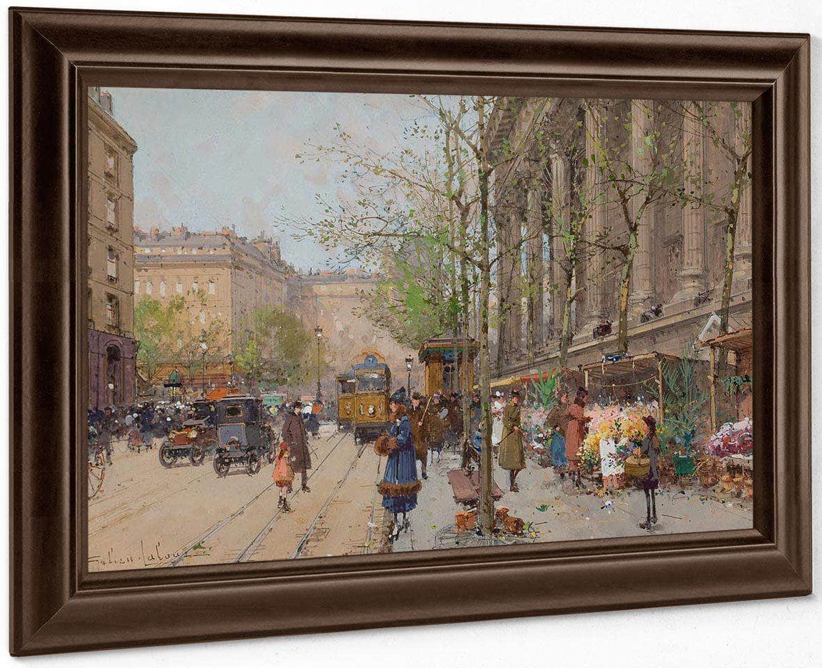 Marche Aux Fleurs Place De La Madeleine By Eugene Galien Laloue - Image 6