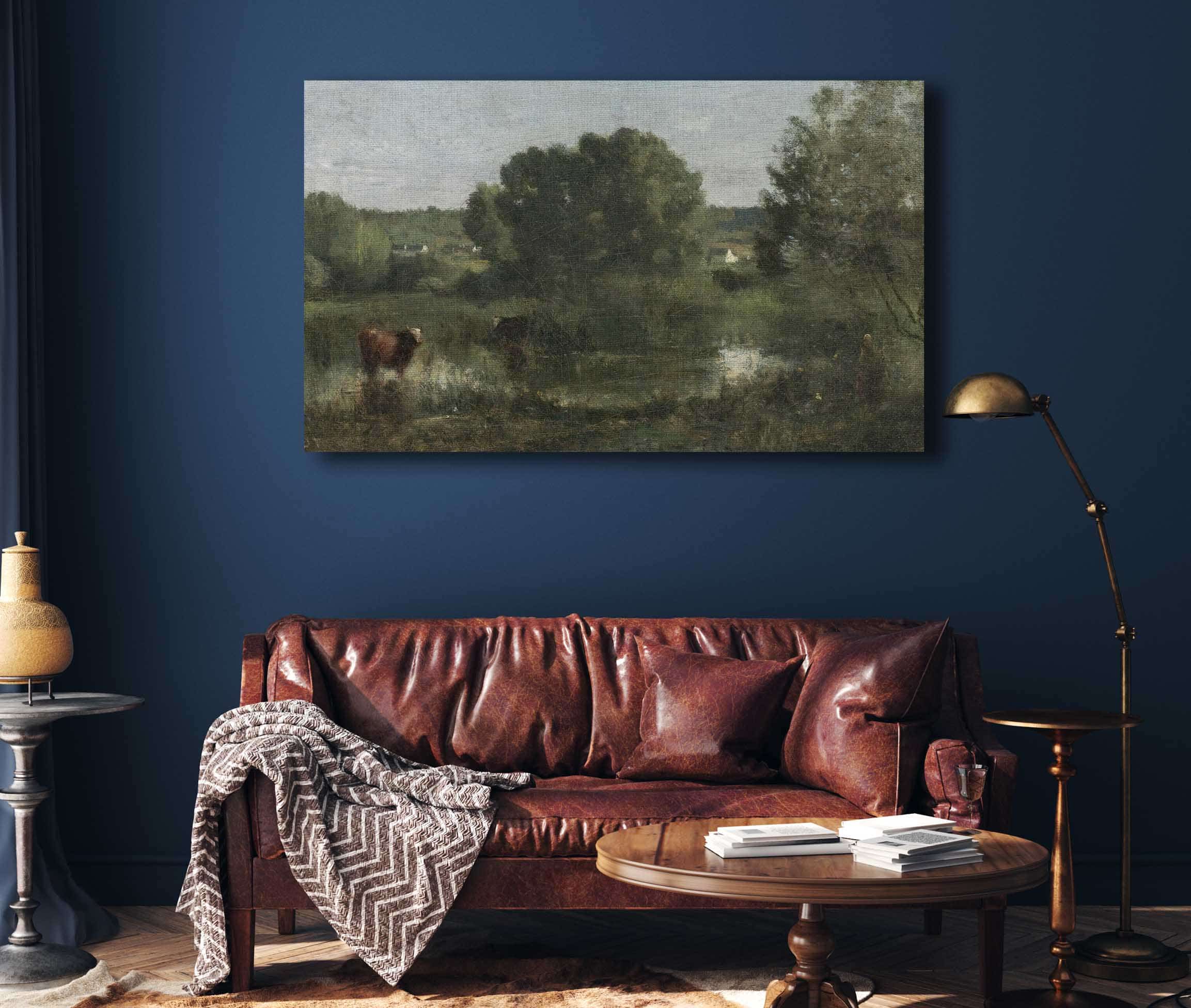 Marcoussis La Mare Aux Vaches by Jean Baptiste Camille Corot - Image 4
