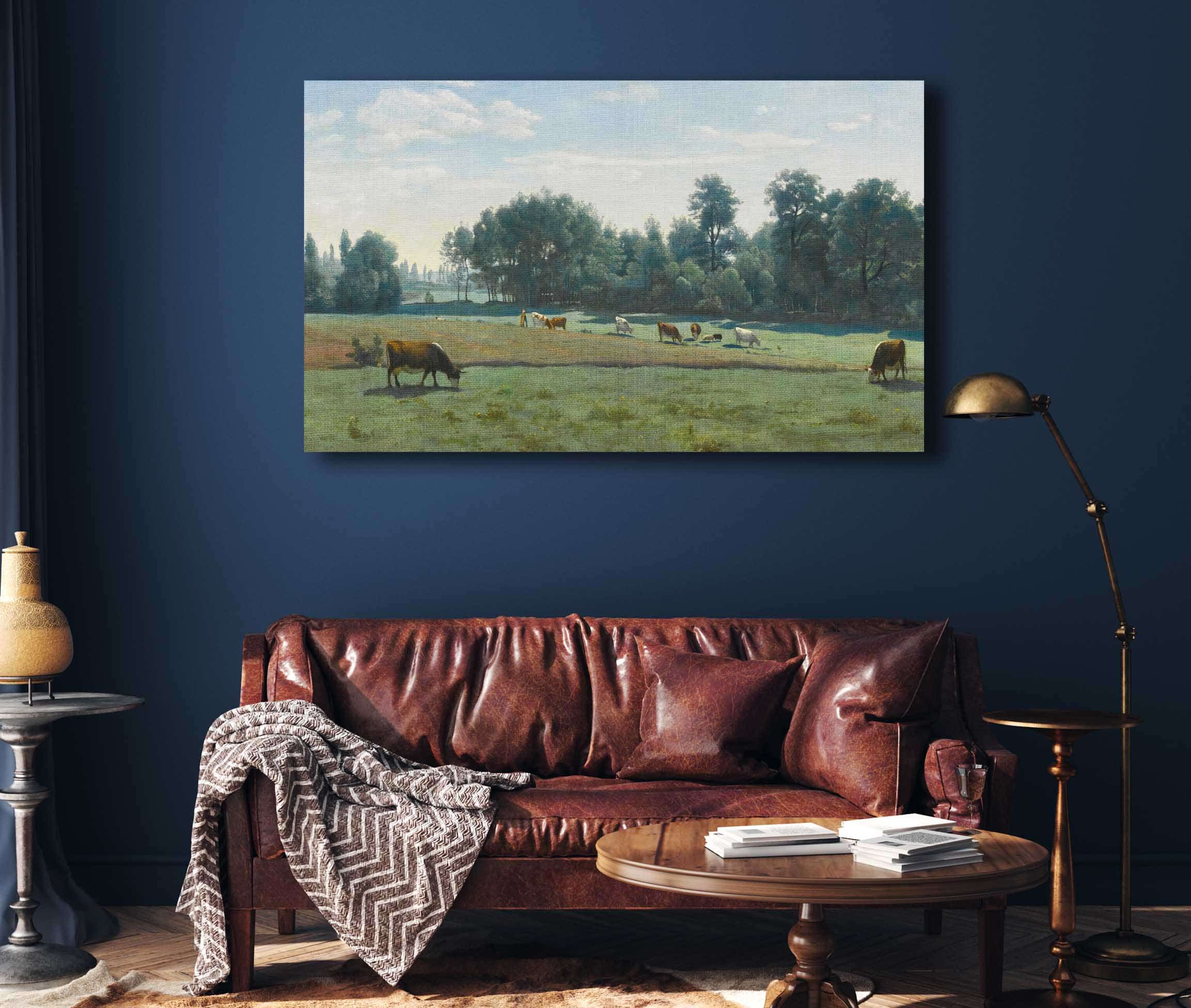 Marcoussis Les Vaches Au Paturage by Jean Baptiste Camille Corot - Image 4
