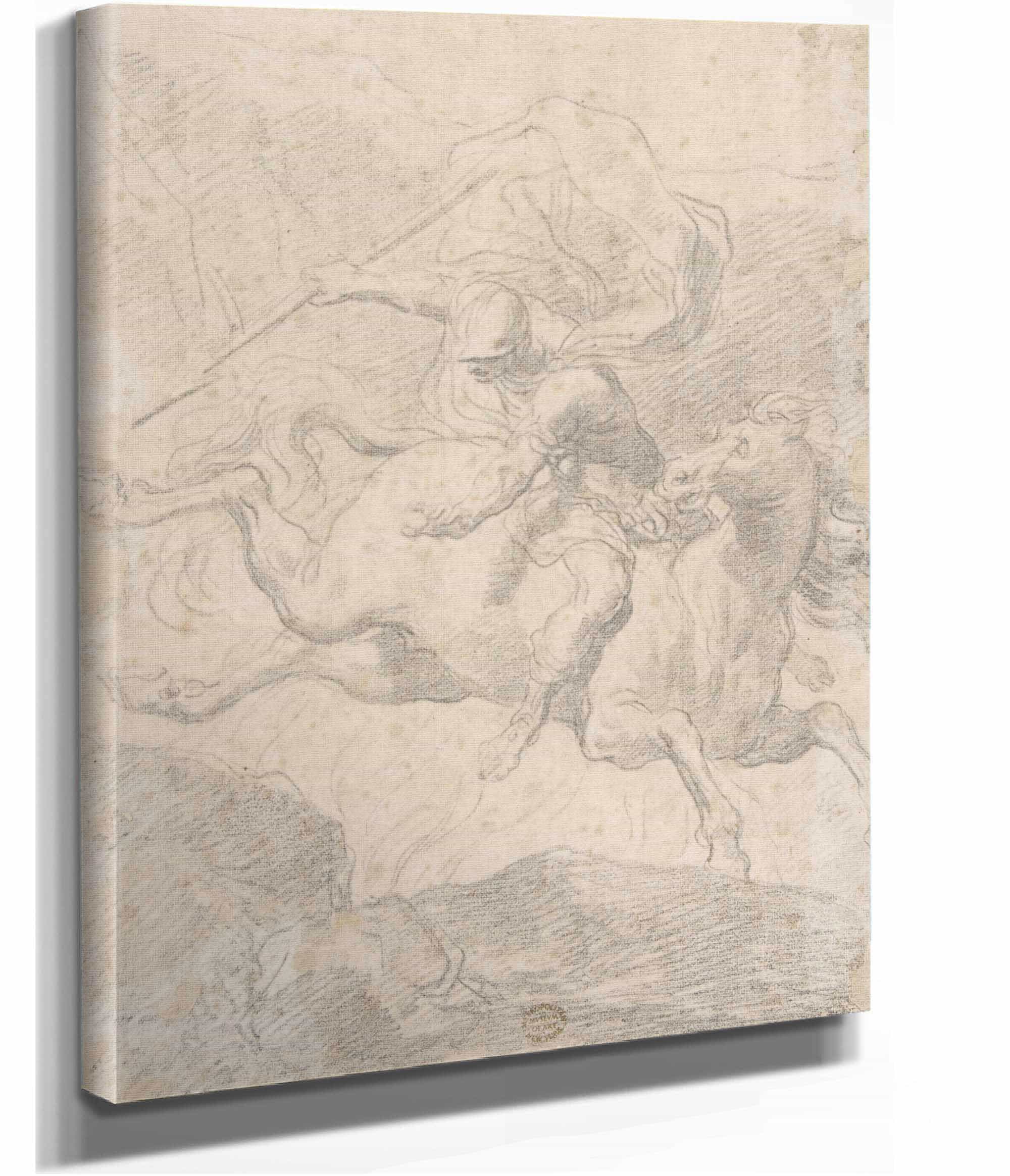 Marcus Curtius Leaping Into The Chasm by Gaetano Gandolfi - Image 2