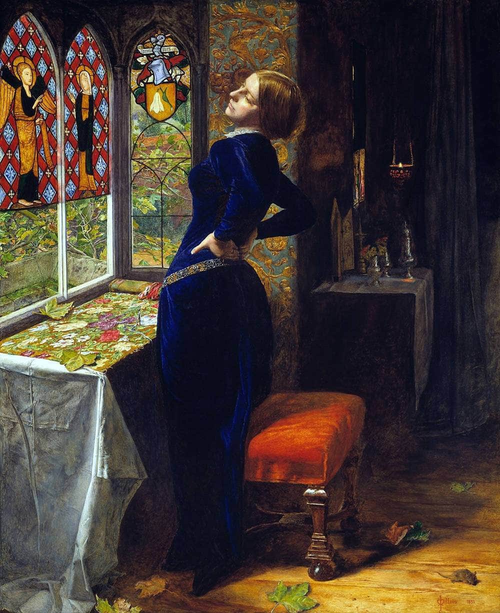 Mariana Painting John Everett Millais Canvas Art - Image 5
