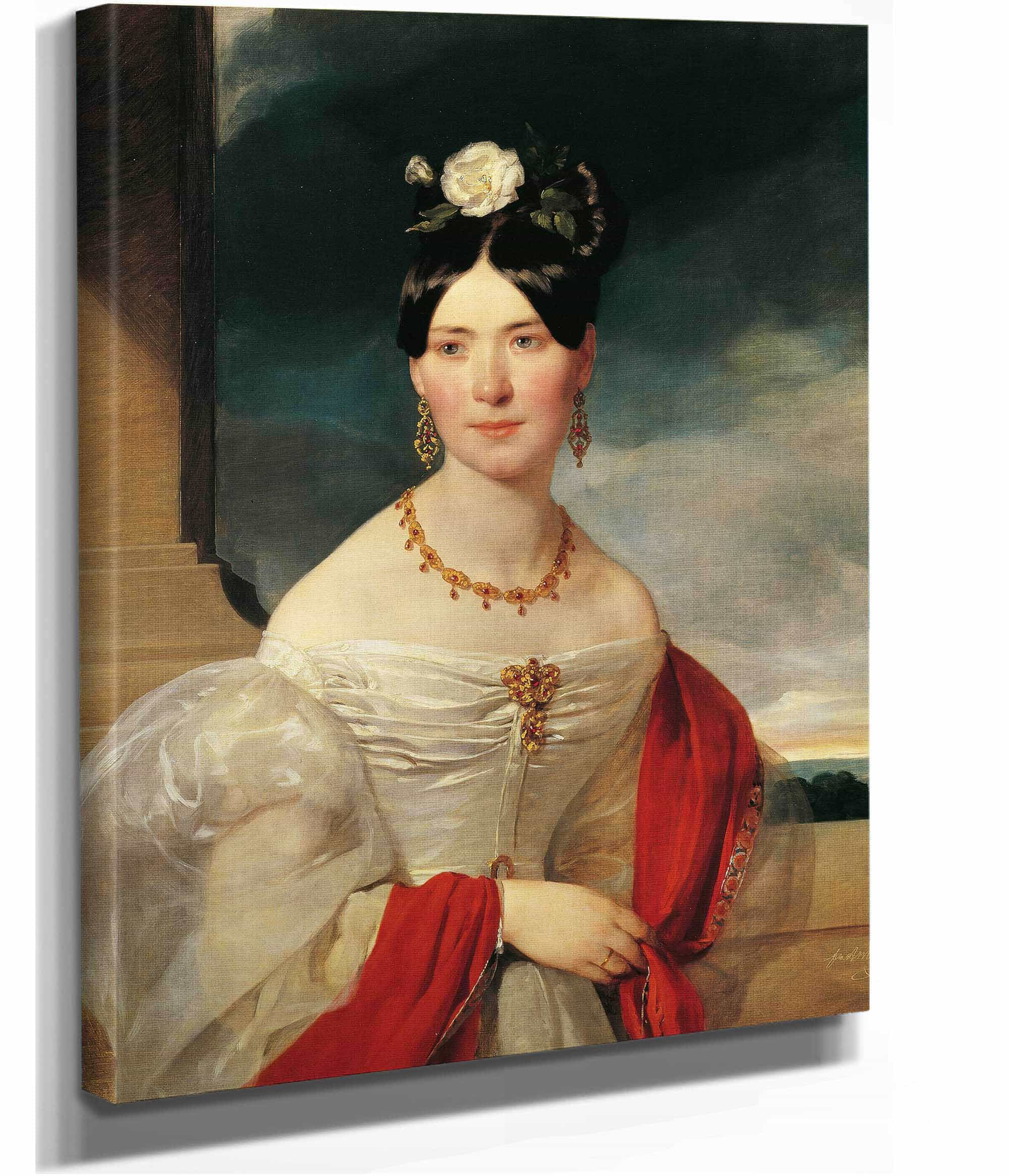 Marie Freiin Vesque Of Puettlingen by Friedrich Von Amerling - Image 2