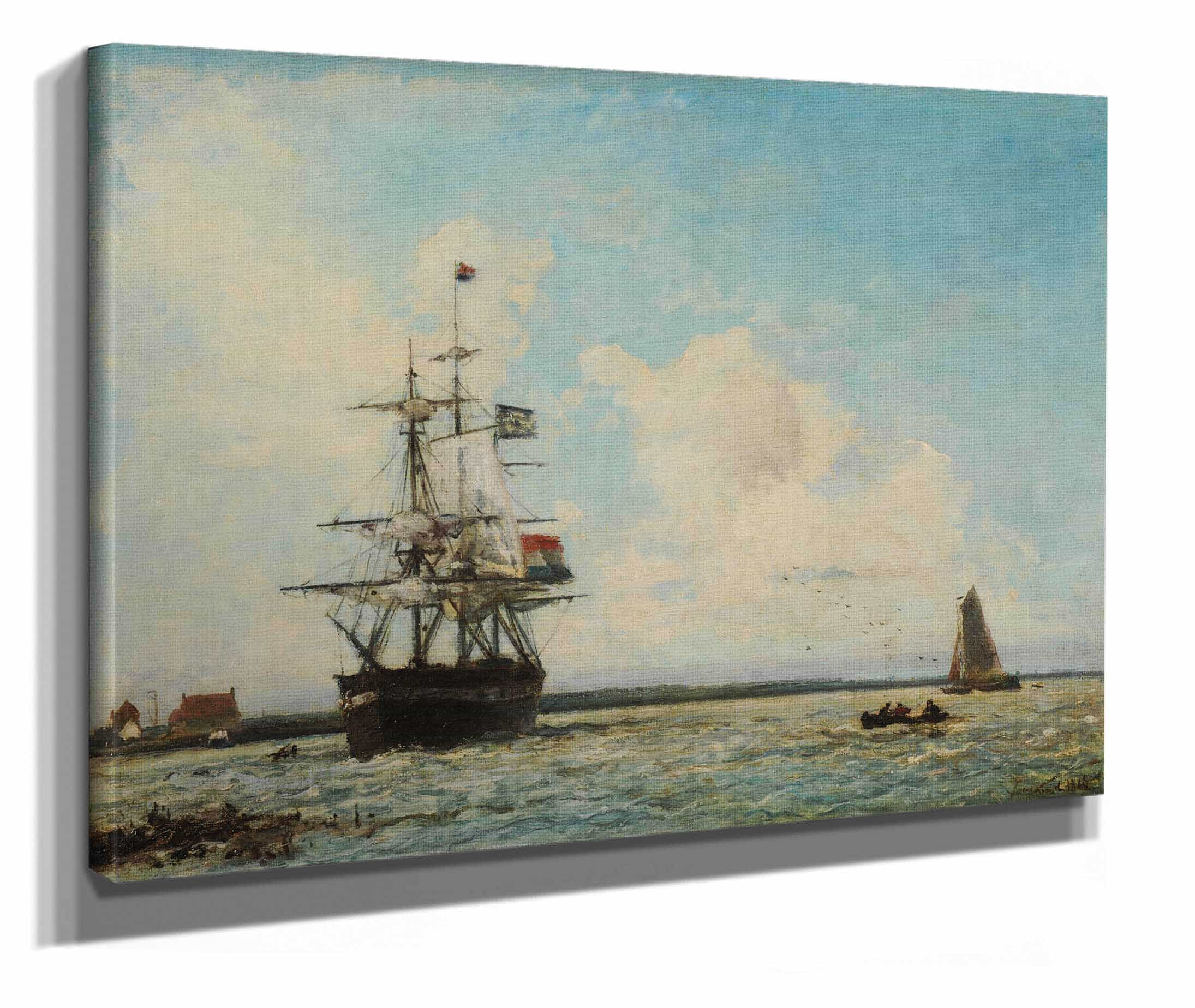Marine Le Grand Canal De Dordrecht by Johan Barthold Jongkind - Image 2