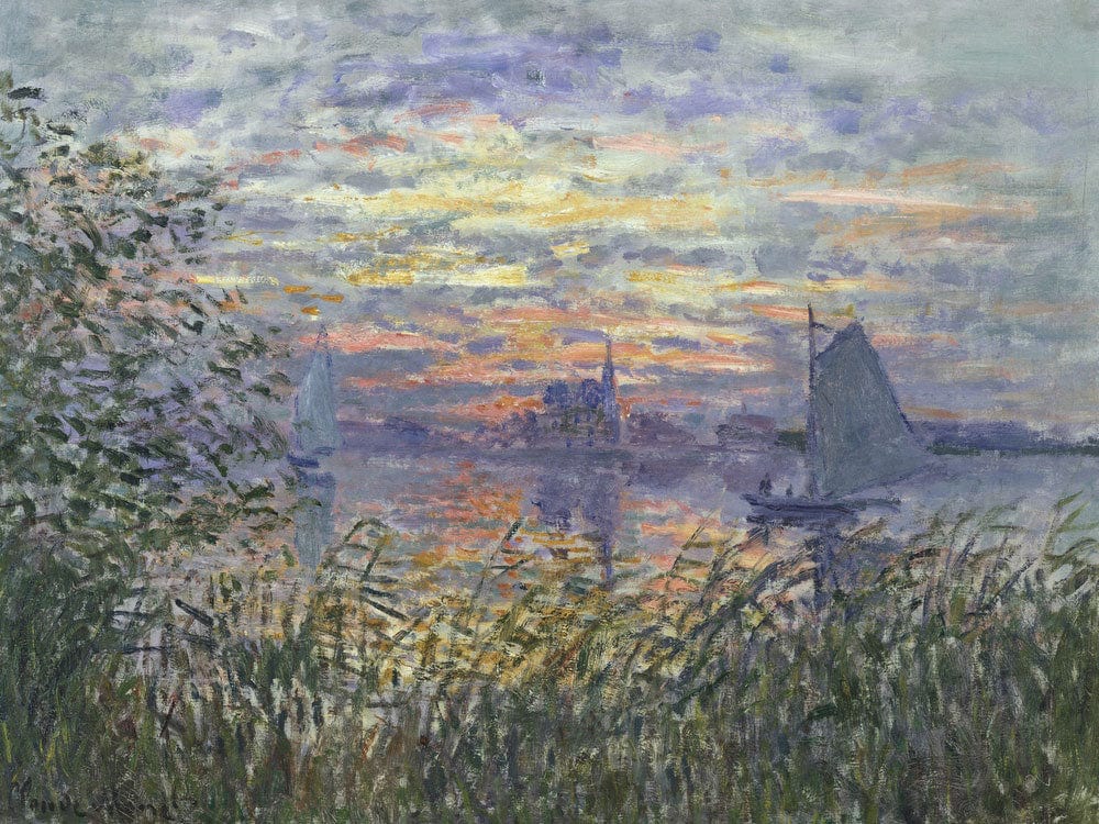 Marine View With A Sunset By Claude Monet - Image 7