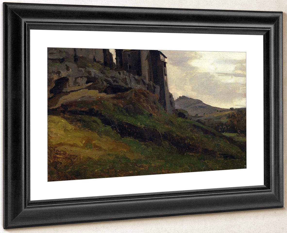 Marino Large Buildings On The Rocks 1826 1827 Oil On Paper 3620X2450Mm Private Collection By Jean Baptiste Camille Corot - Image 4