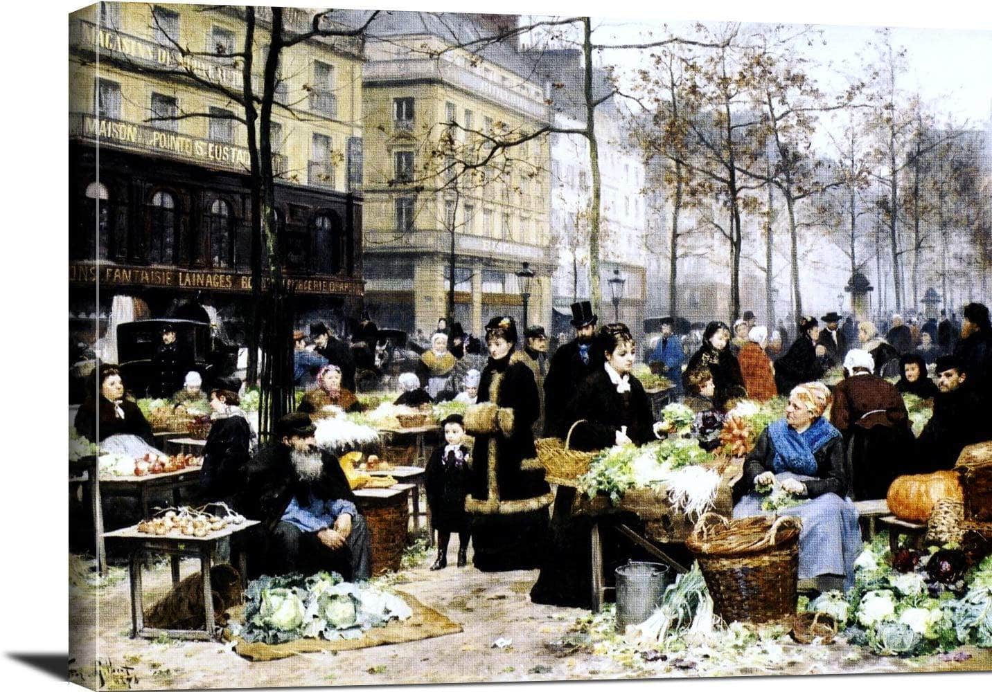 Market Day Painting Victor Gabriel Gilbert Canvas Art - Image 3