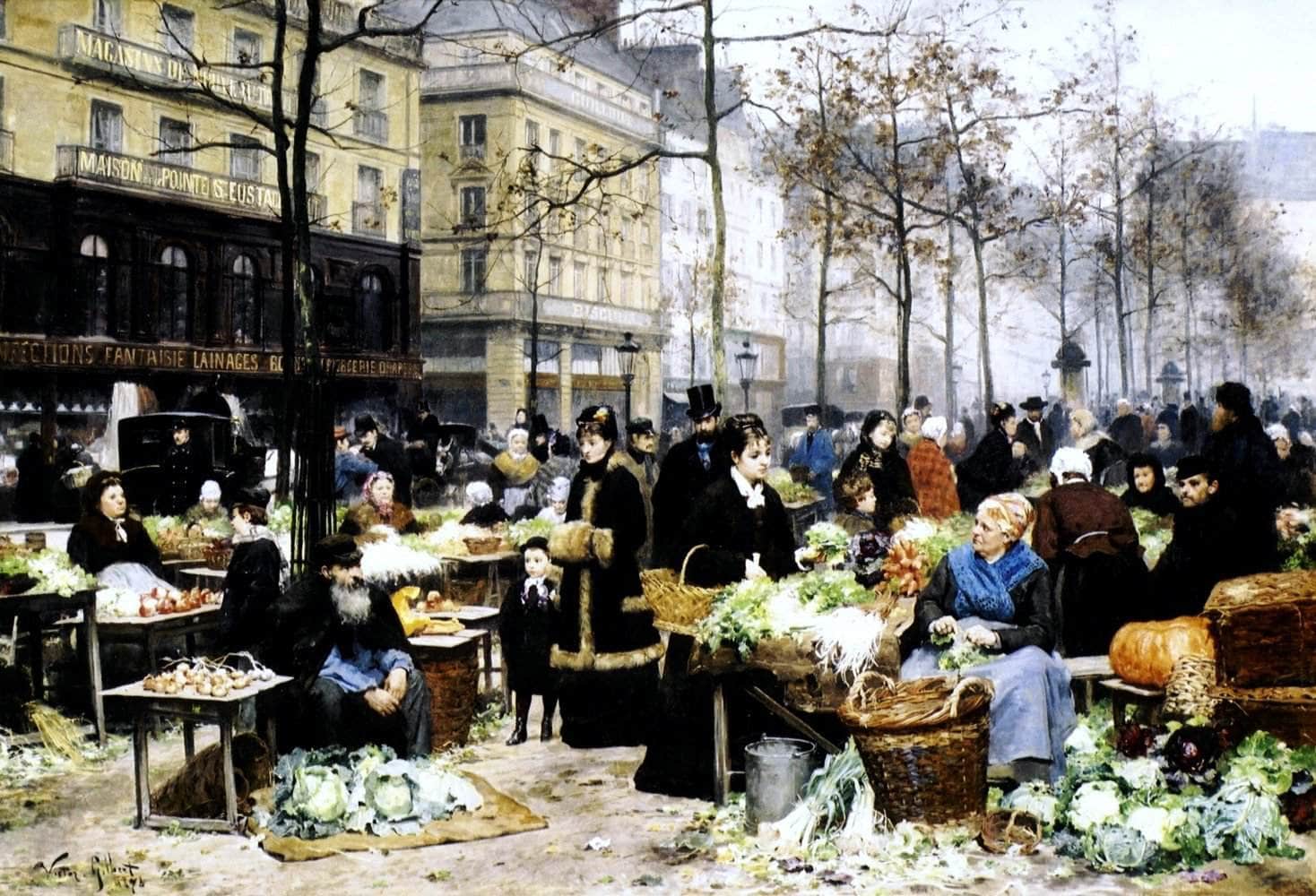 Market Day Painting Victor Gabriel Gilbert Canvas Art - Image 5