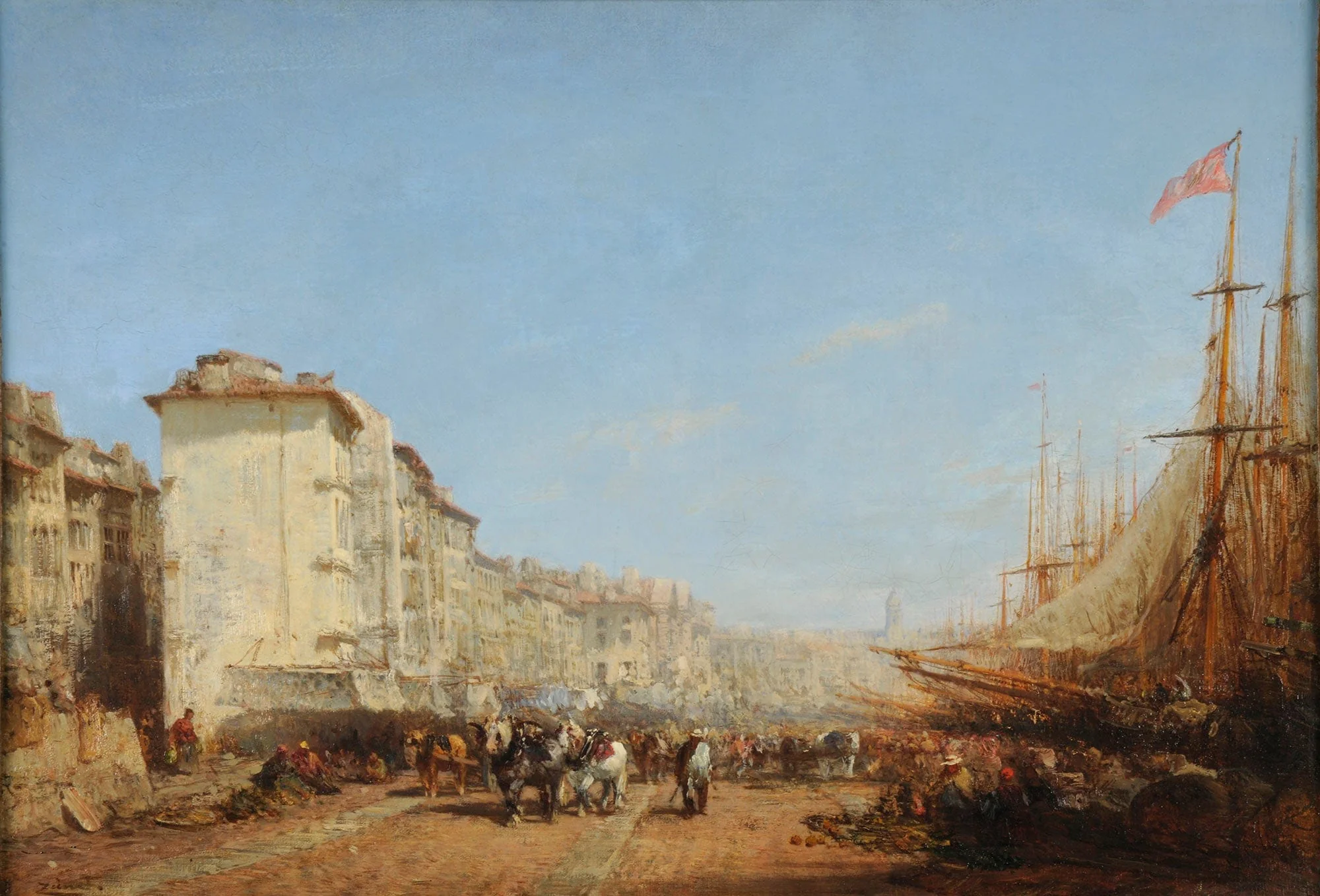 Marseille Le Vieux Port Before by Felix Ziem - Image 2
