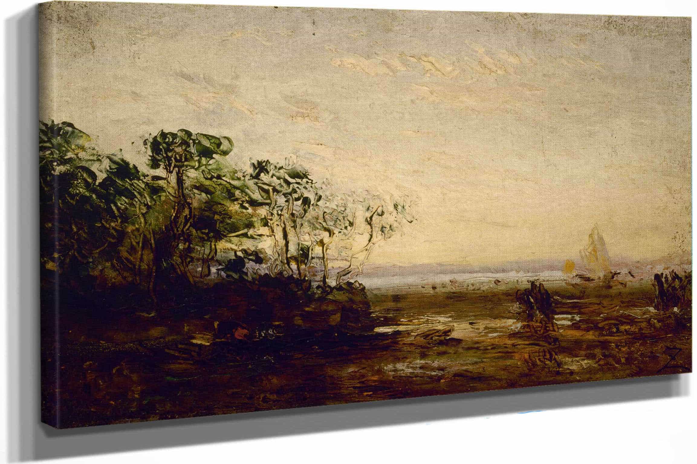 Martigues Effet De Crepuscule by Felix Ziem