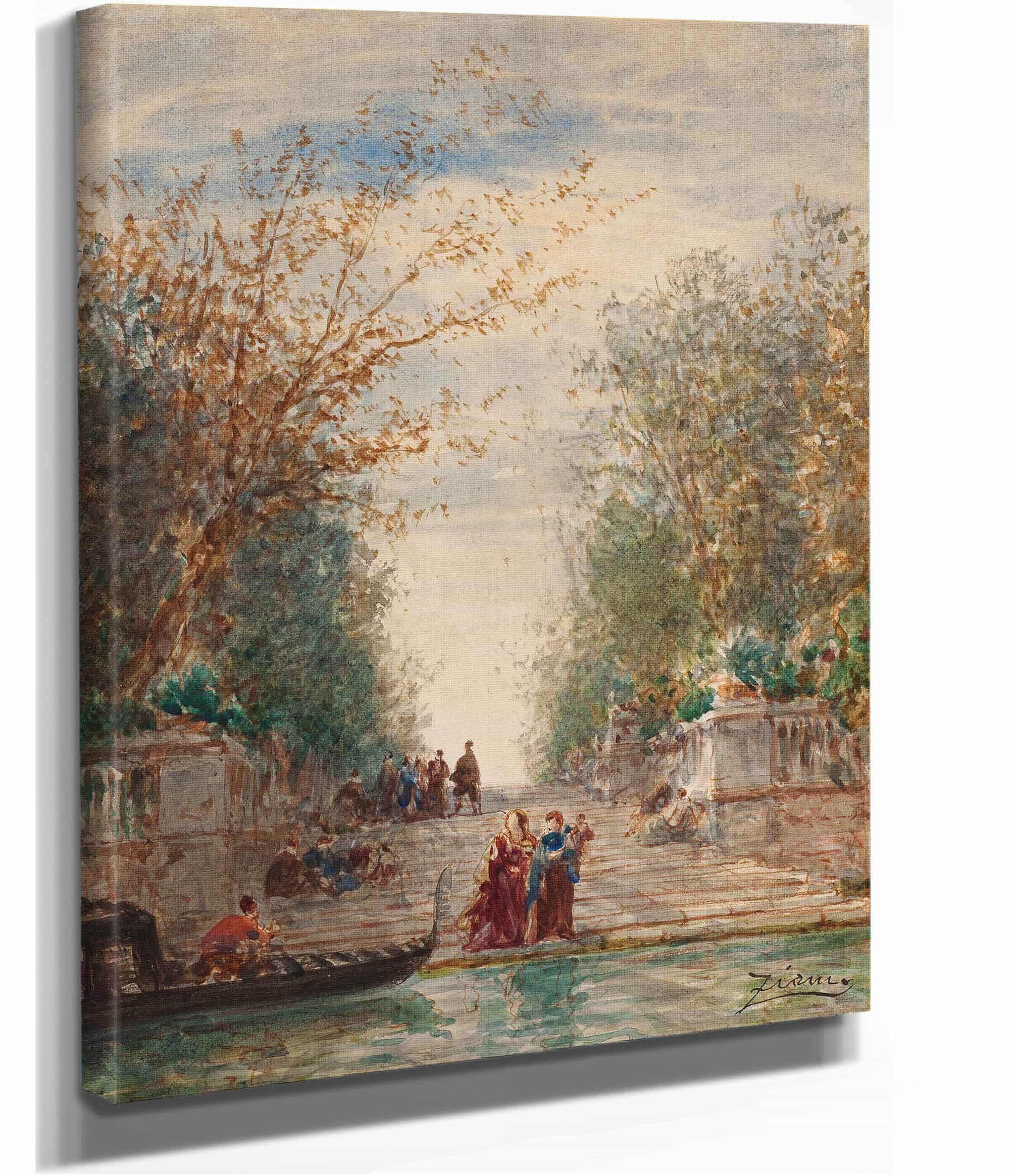 Martigues Venise Lentree Du Jardin Francais by Felix Ziem - Image 2