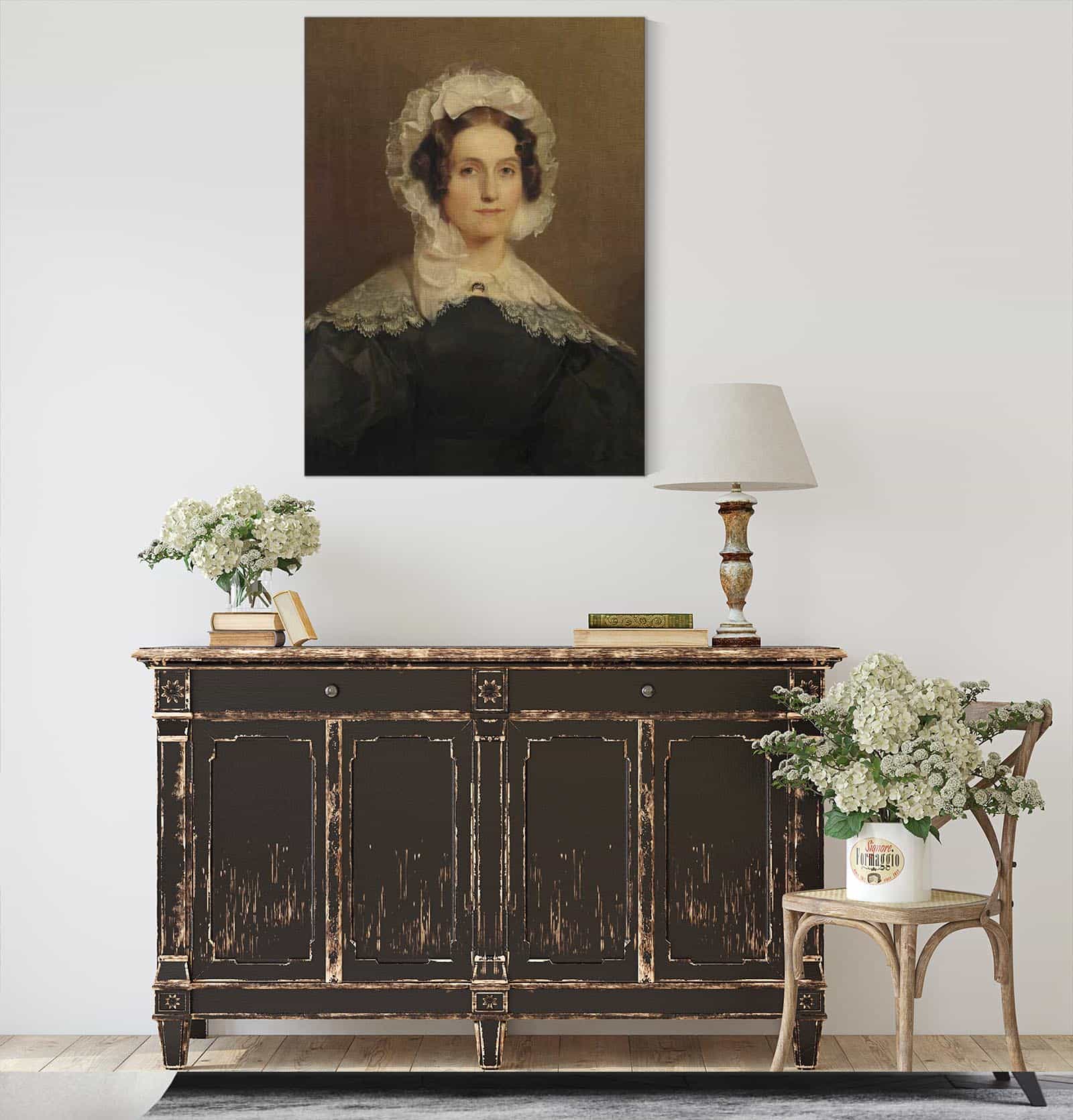 Mary Stout Wife Of Richard Stout by Thomas Sully - Image 4