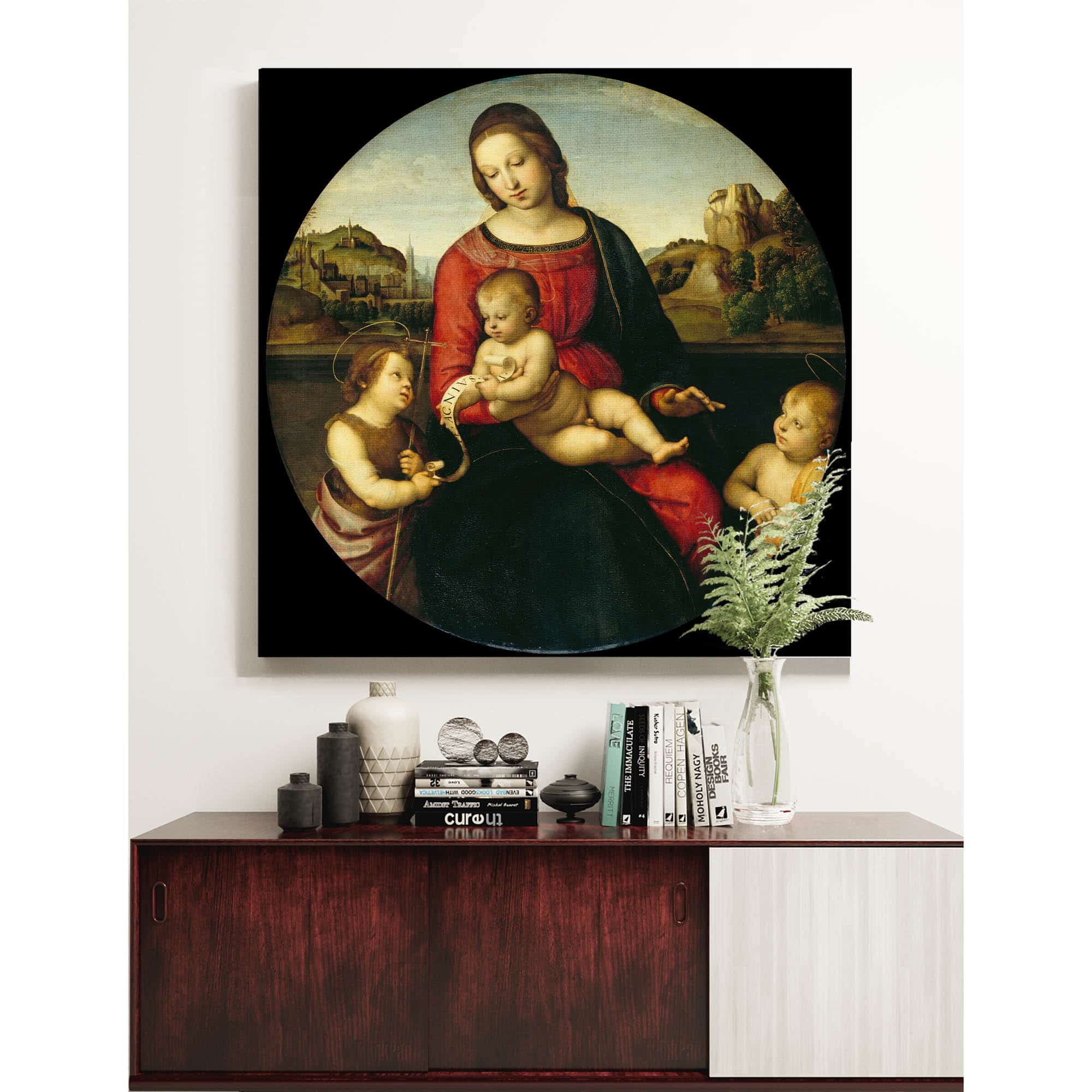 Mary With The Child John The Baptist And A Holy Boy Madonna Terrranuova by Raphael - Image 4