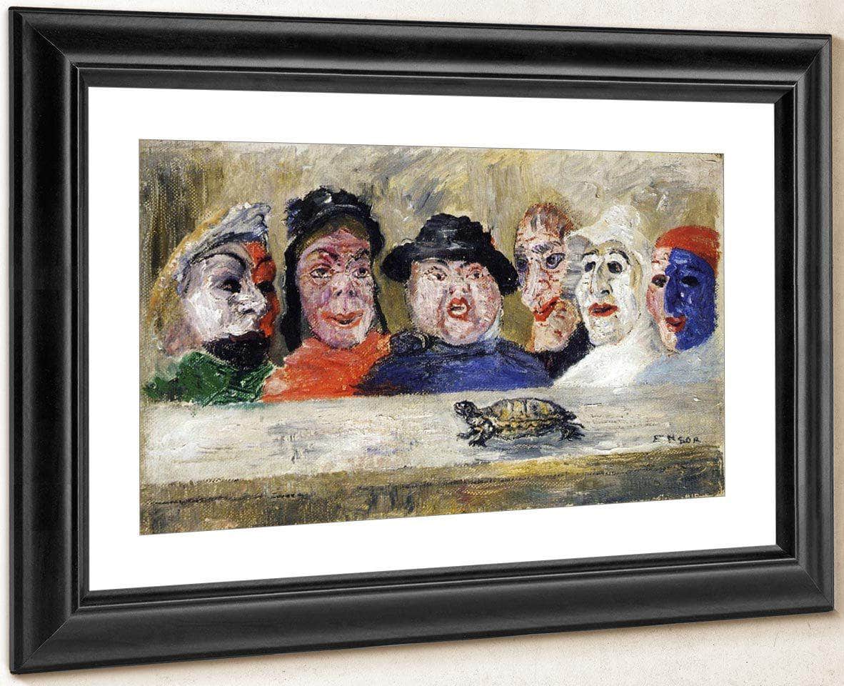 Masks Watching A Turtle By James Ensor - Image 4