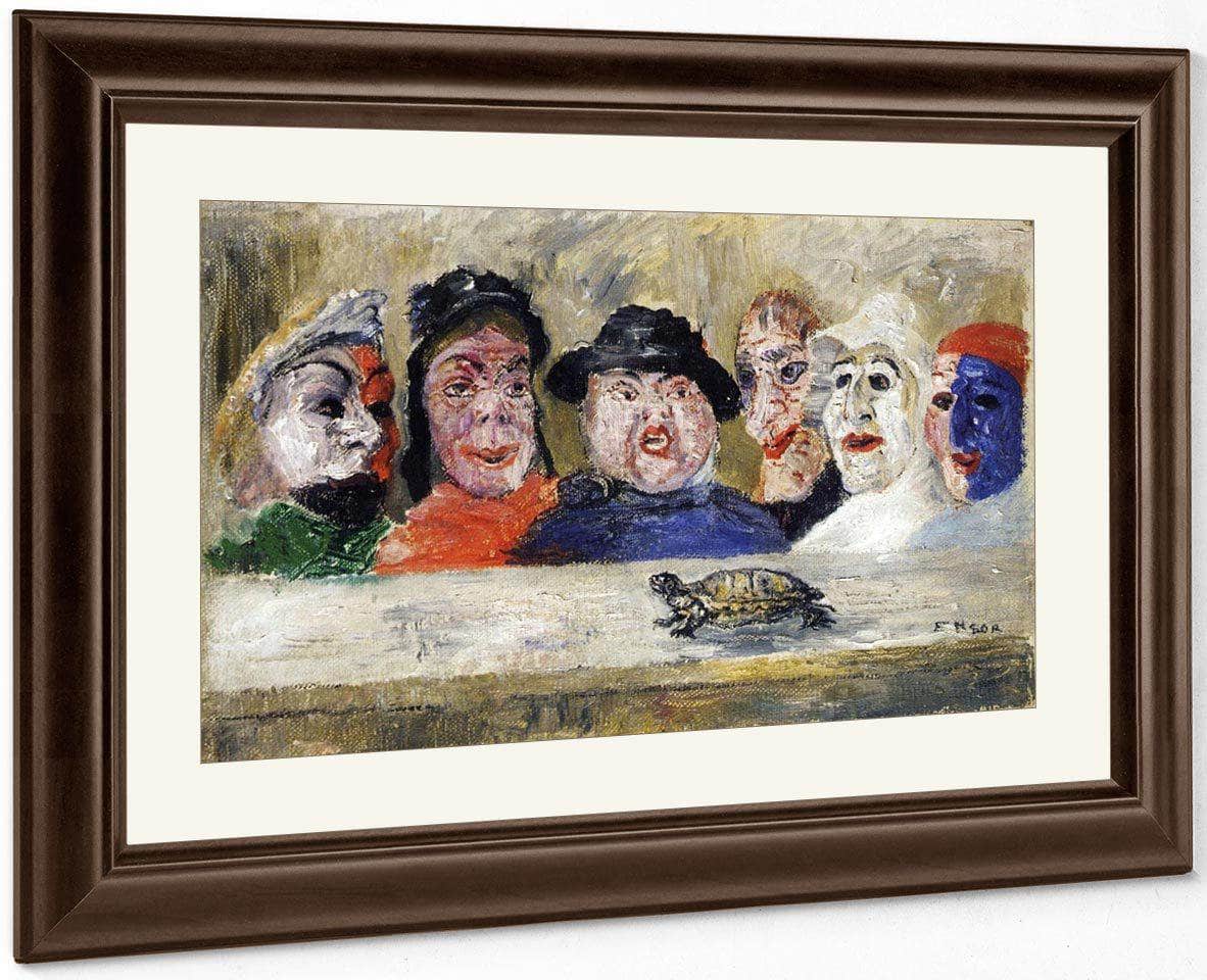 Masks Watching A Turtle By James Ensor - Image 5