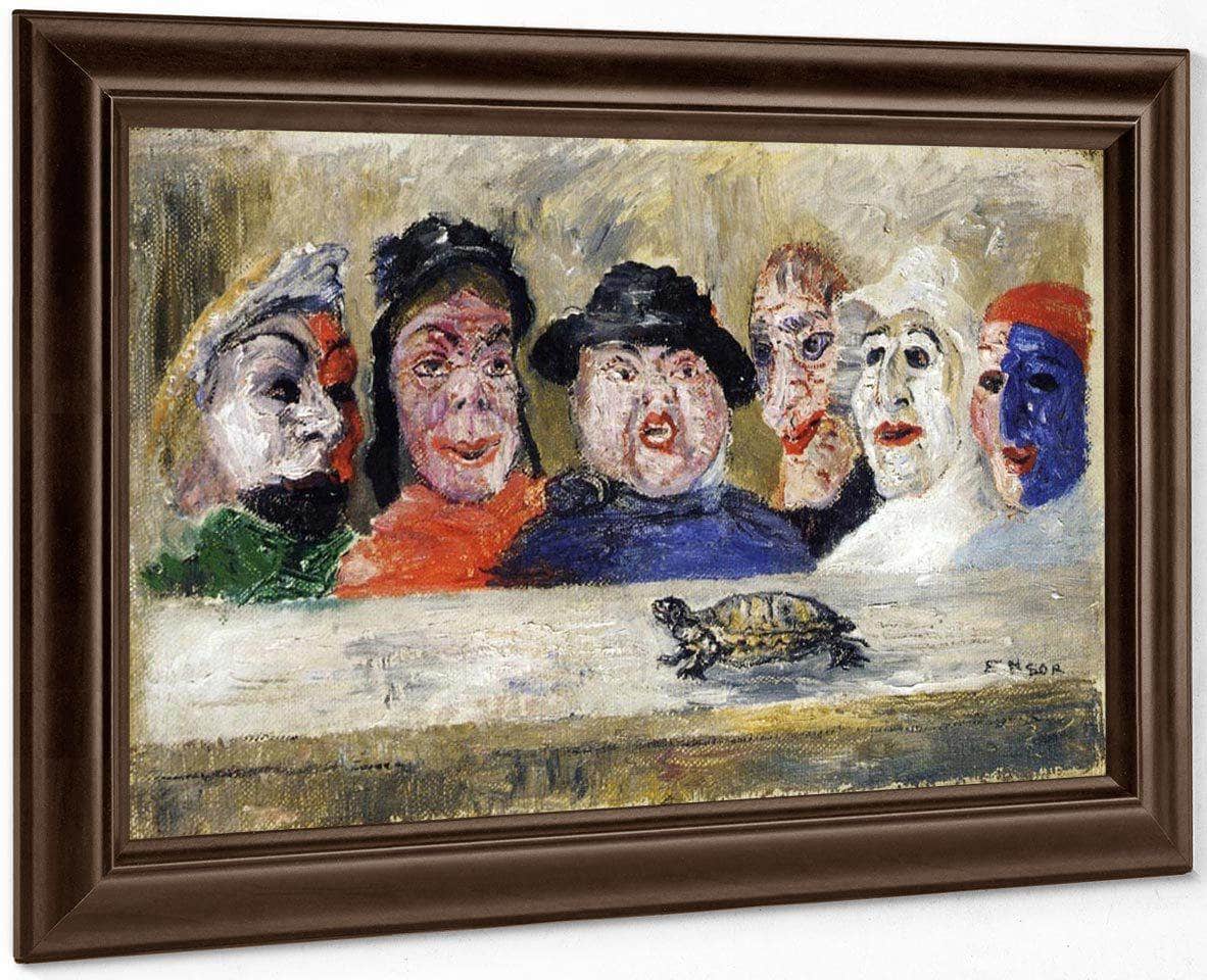 Masks Watching A Turtle By James Ensor - Image 6