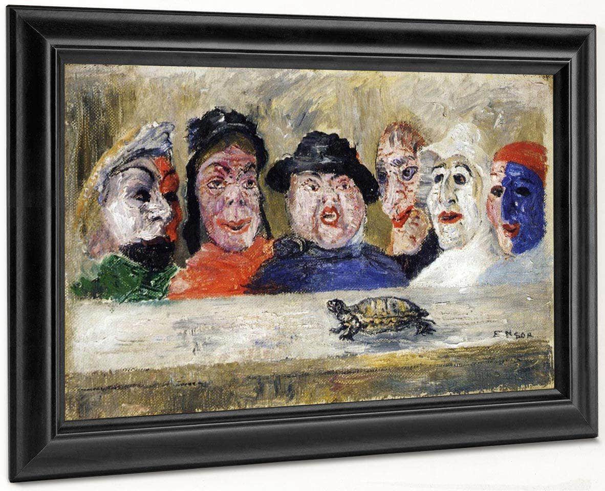 Masks Watching A Turtle By James Ensor - Image 8