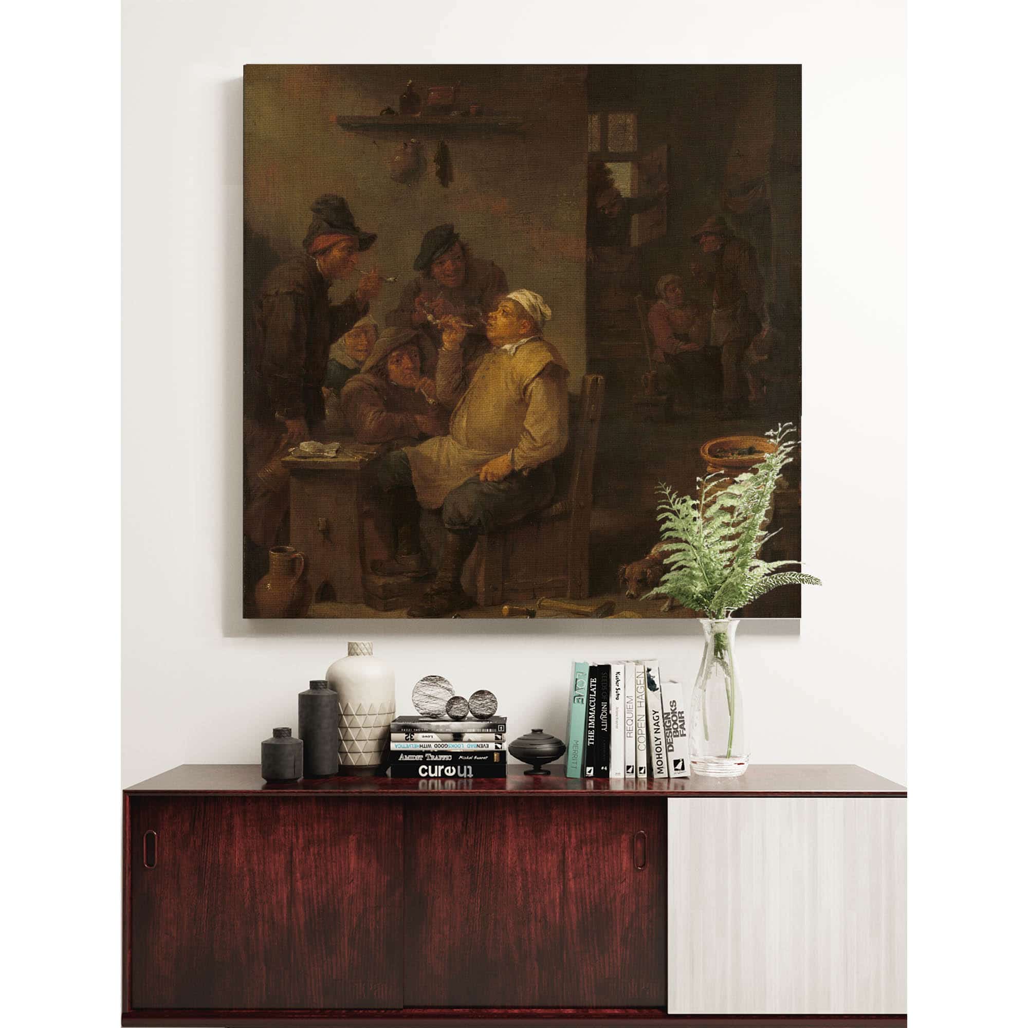 Mason Smoking With Companions In A Tavern by David Teniers The Younger - Image 5